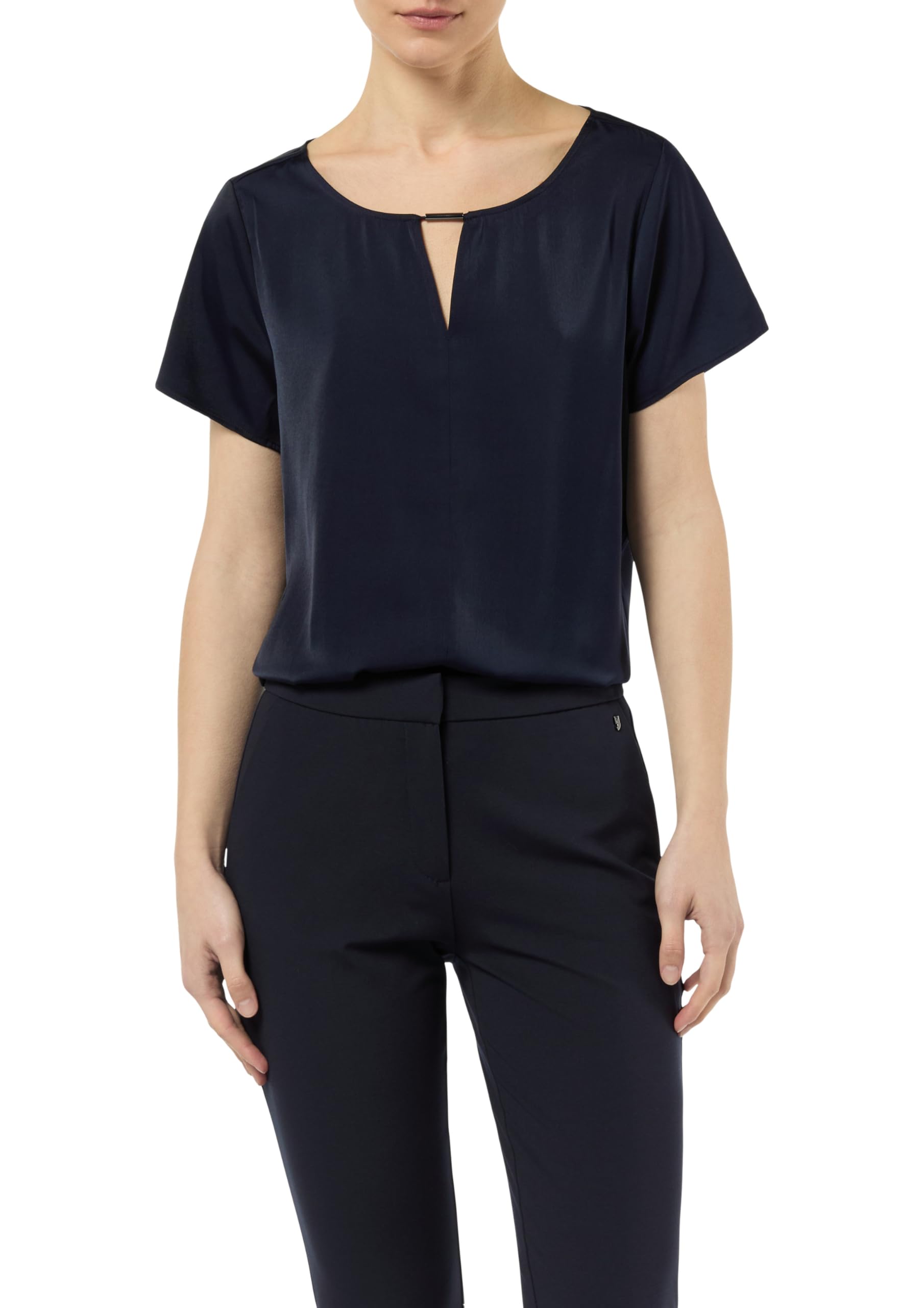 comma-bluse-damen-satinbluse-elegant-navy image 1