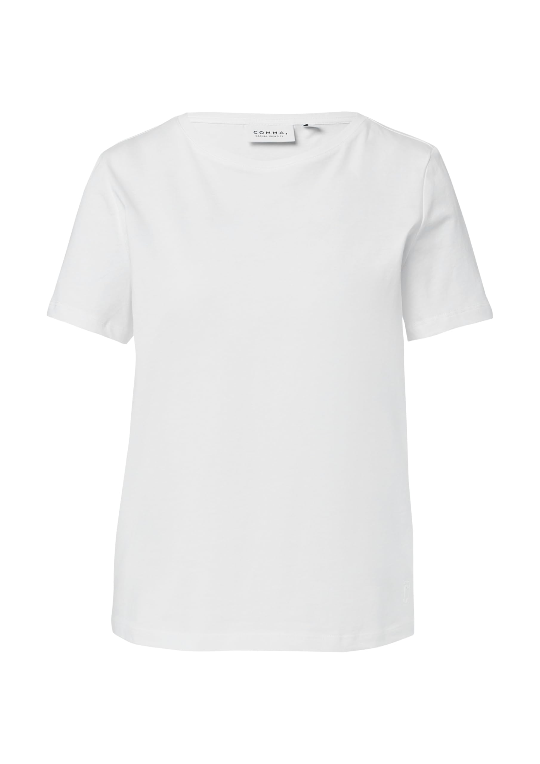 comma-tops-t-shirt-baumwolle-logo-wei-gr-38 image 3
