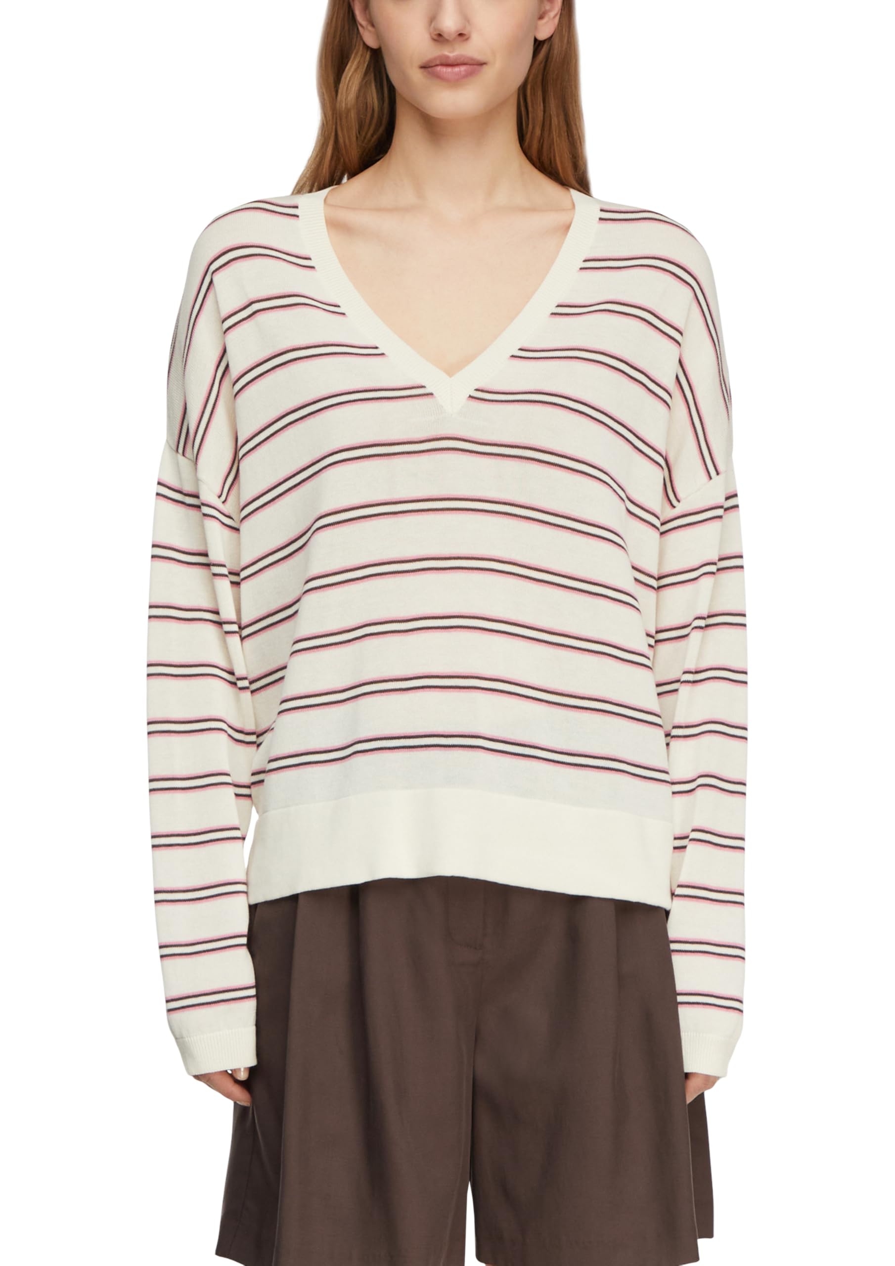 comma-knitwear-strickpullover-gestreift-v-ausschnitt-gr-e-l image 1