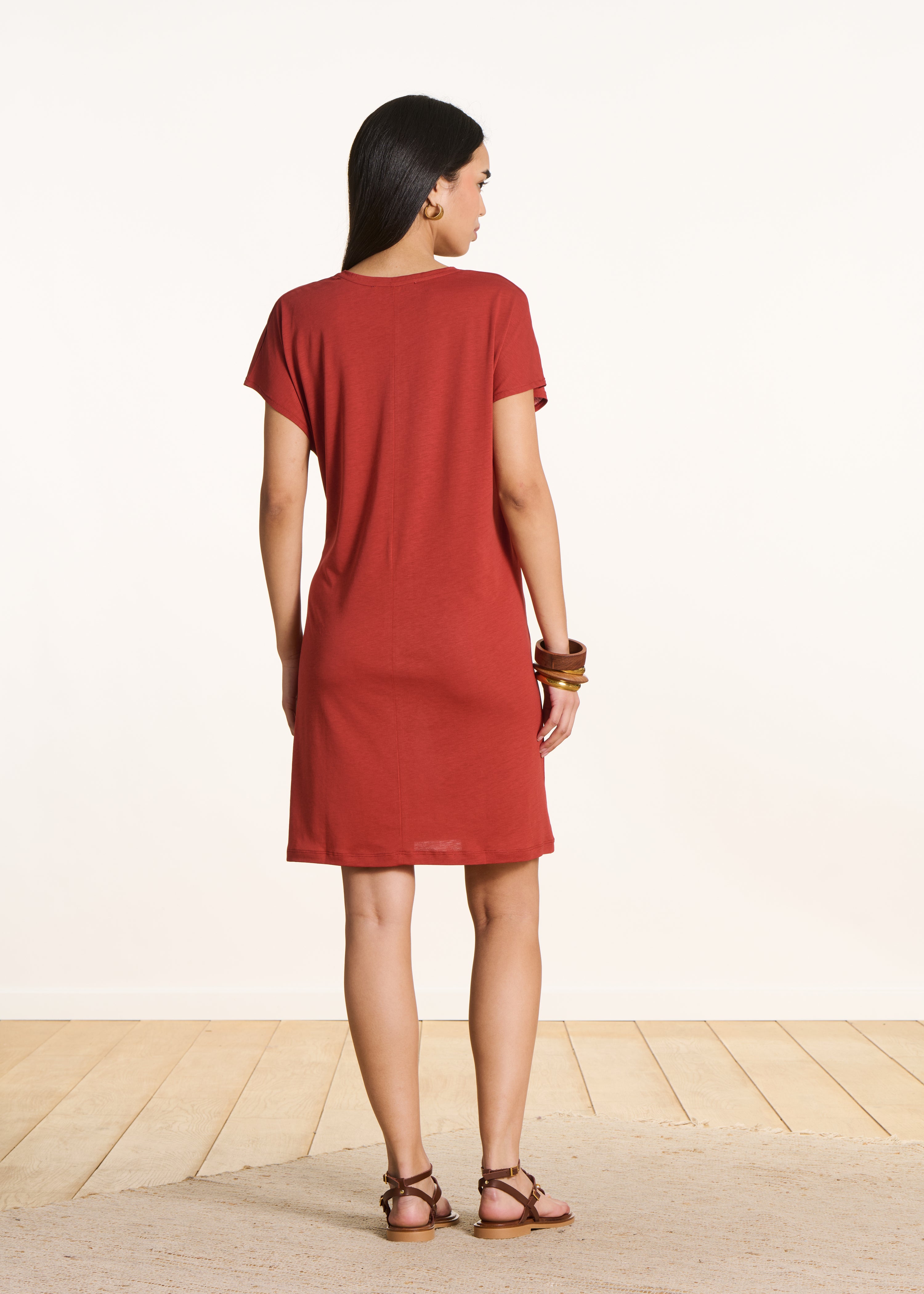 la-f-e-marabout-e-flerry-kleid-kurz-rot-gr-s-lyocell image 2