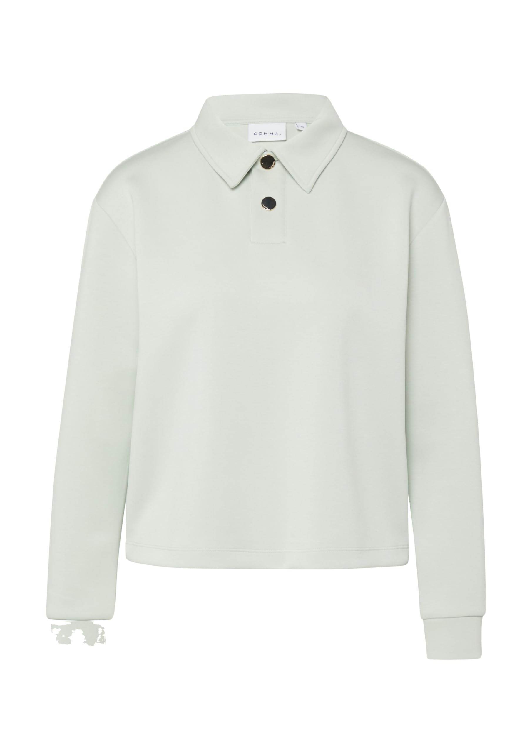 comma-damen-sweatshirt-polokragen-langarm-polo-optik image 4