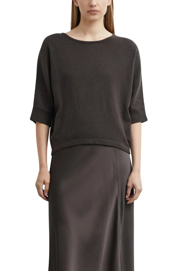 comma-strickpullover-u-boot-dunkelbraun-relaxed-fit image 1