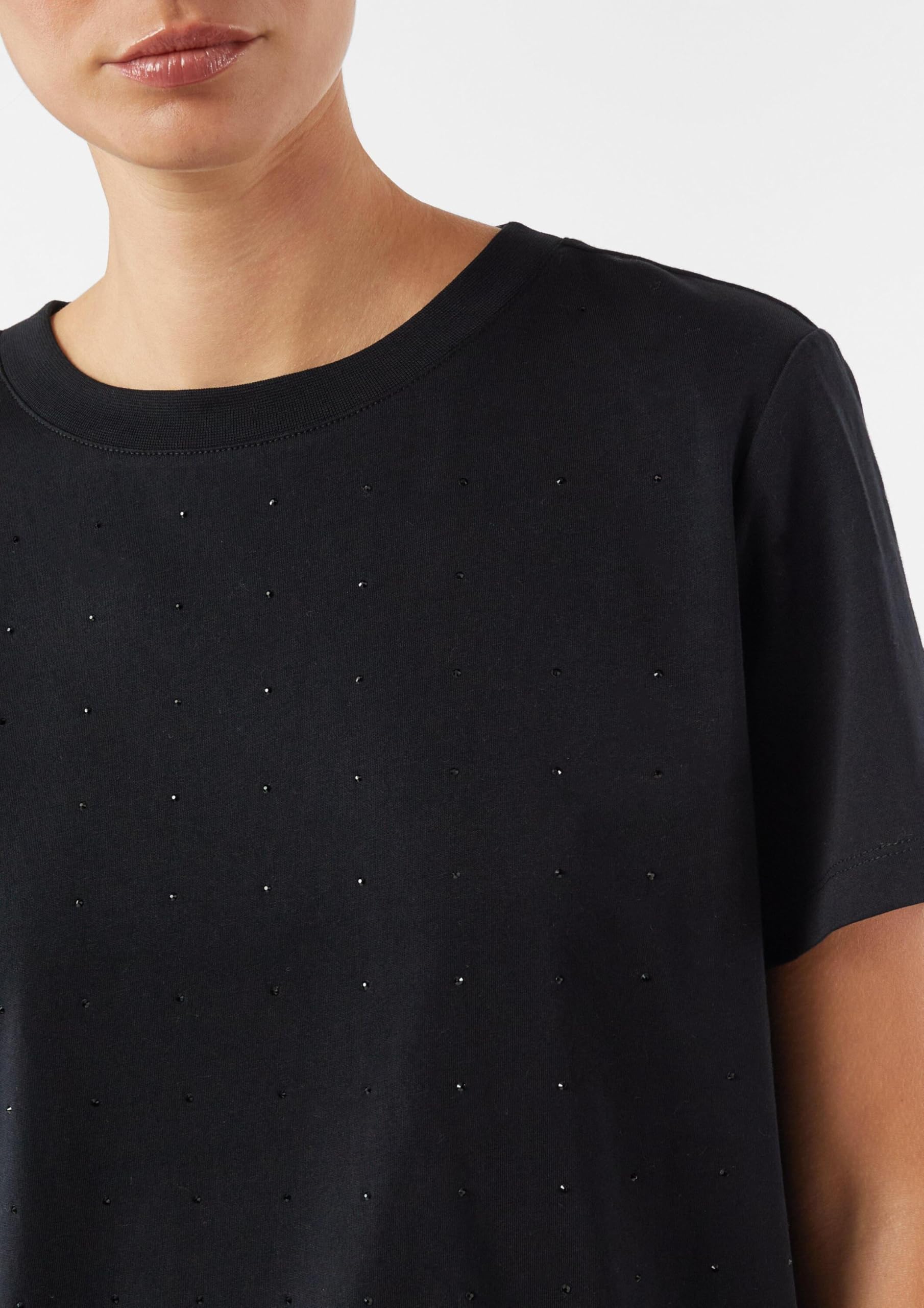 comma-t-shirt-kurzarm-schmucksteine-schwarz-34-38 image 5