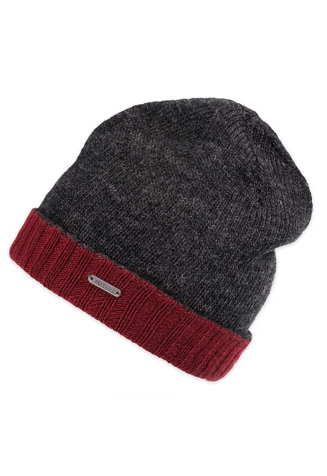 moshiki-candy-butwal-strickbeanie-wolle-rot-wendbar image 1