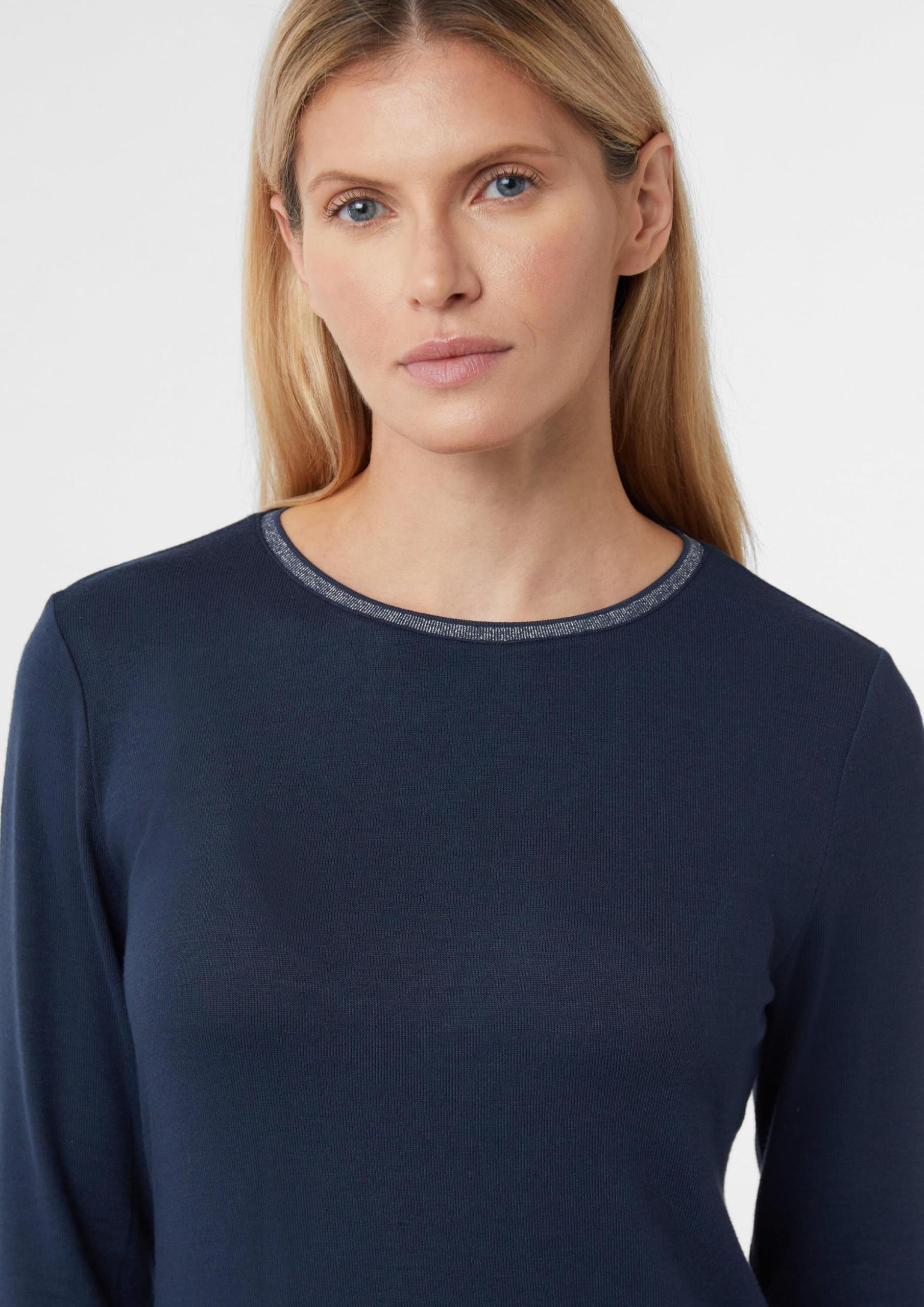 comma-langarmshirt-jersey-glitzer-blau-gr-38 image 4