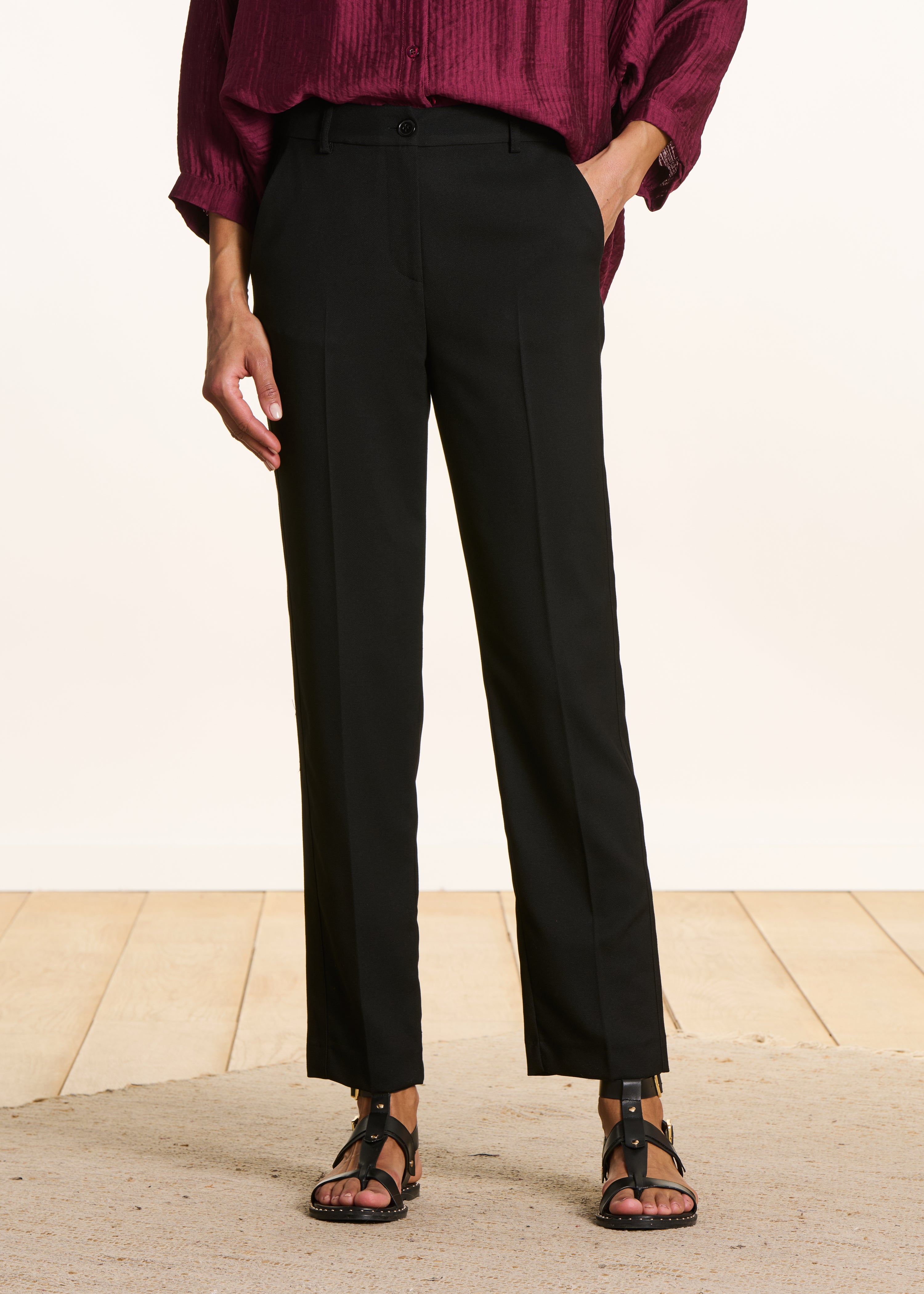 la-f-e-marabout-e-cigarette-7-8-hose-schwarze-damenhose-smoking image 2