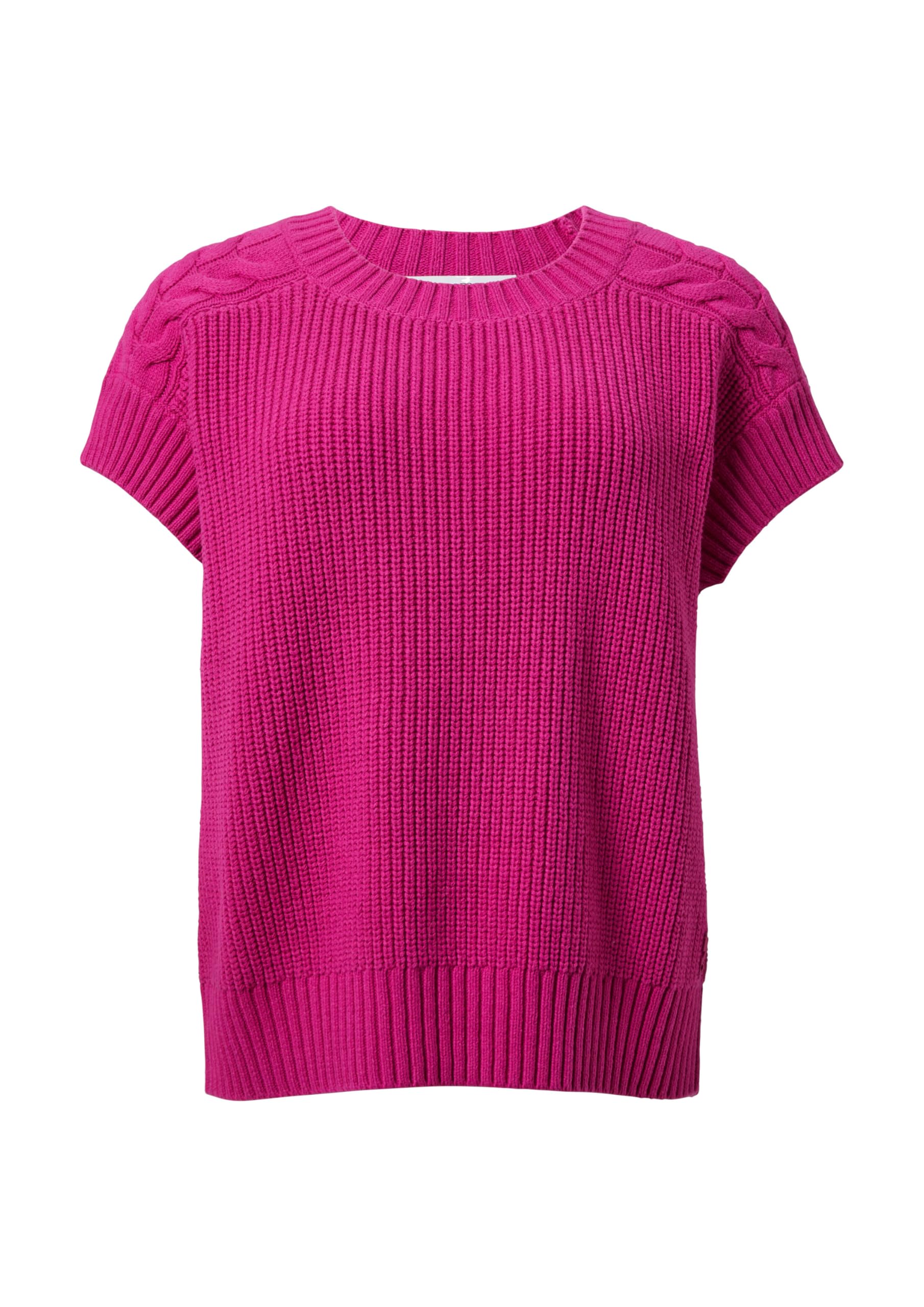 comma-strickpullunder-slipover-gr-l-beige-mit-zopfmuster image 3