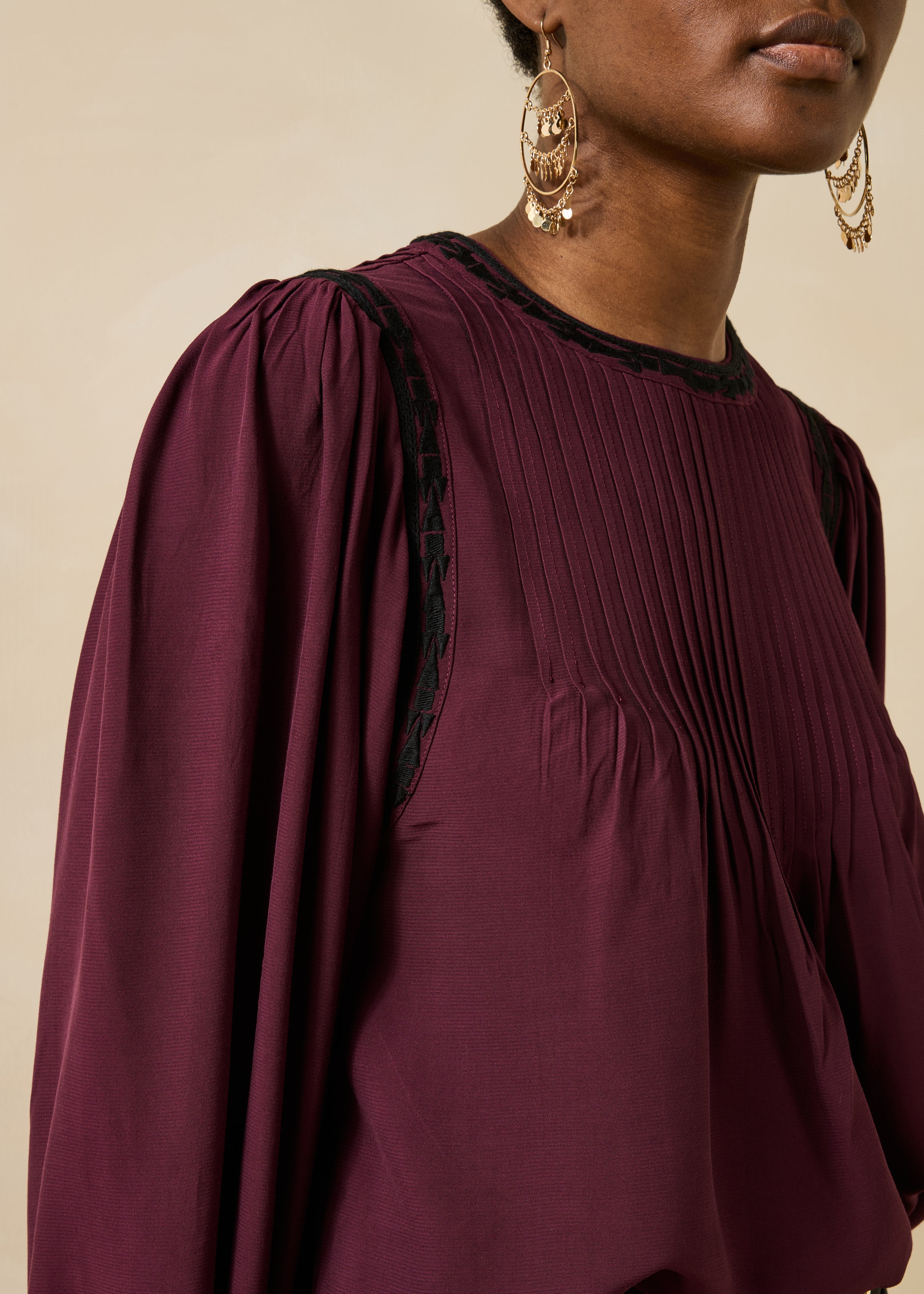 la-f-e-marabout-e-ganji-top-bordeaux-stickerei-langarm image 5