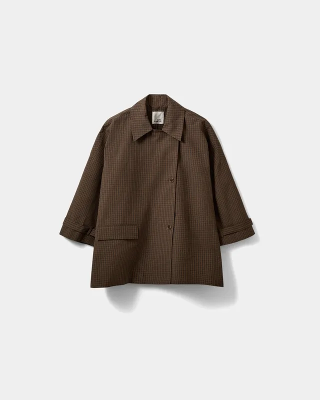 sofie-schnoor-women-selinasw-oversized-coat-brown-check-baumwolle image 1