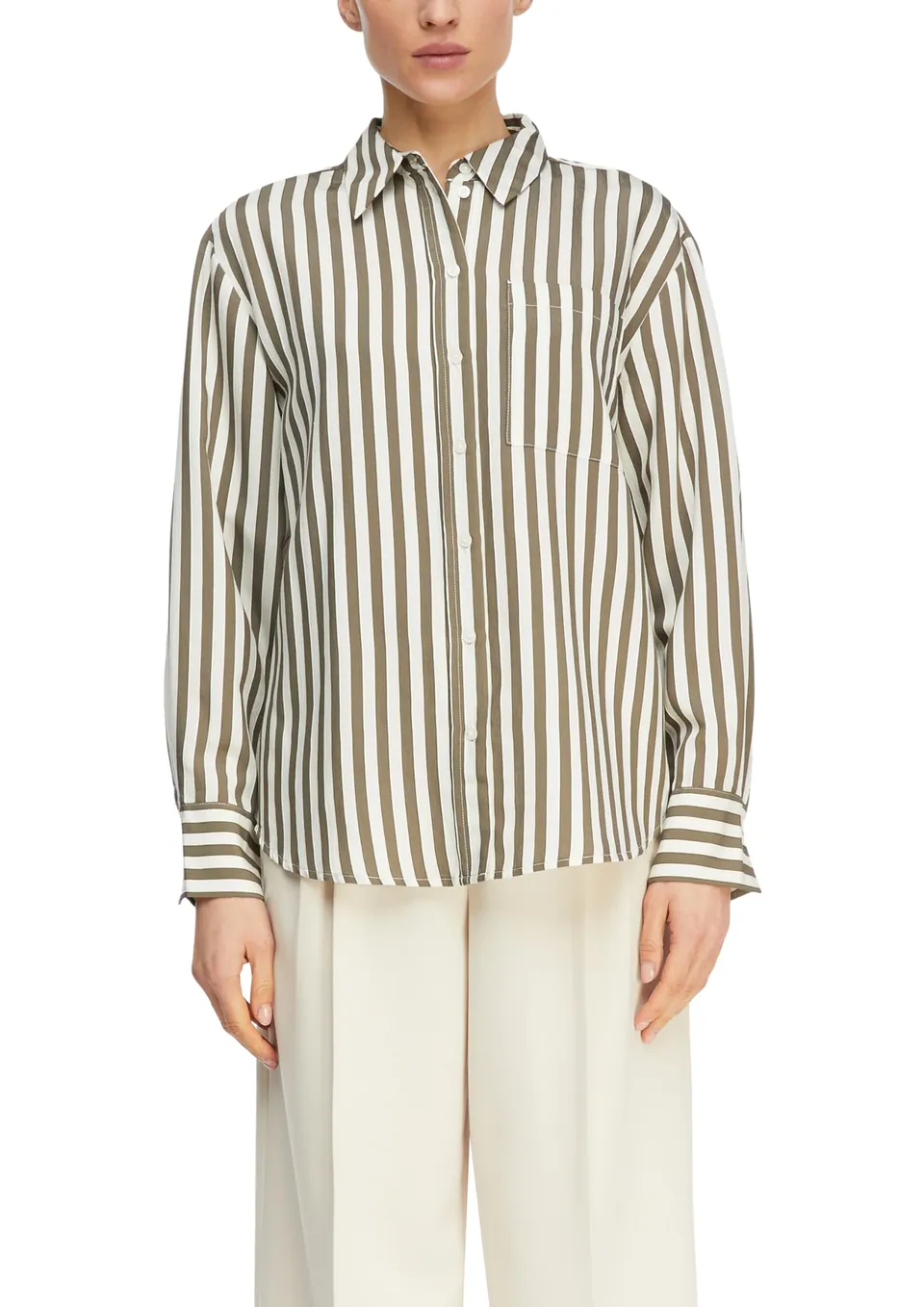 comma-damen-bluse-jacquardstreifen-relaxed-fit-gr-42 image 1
