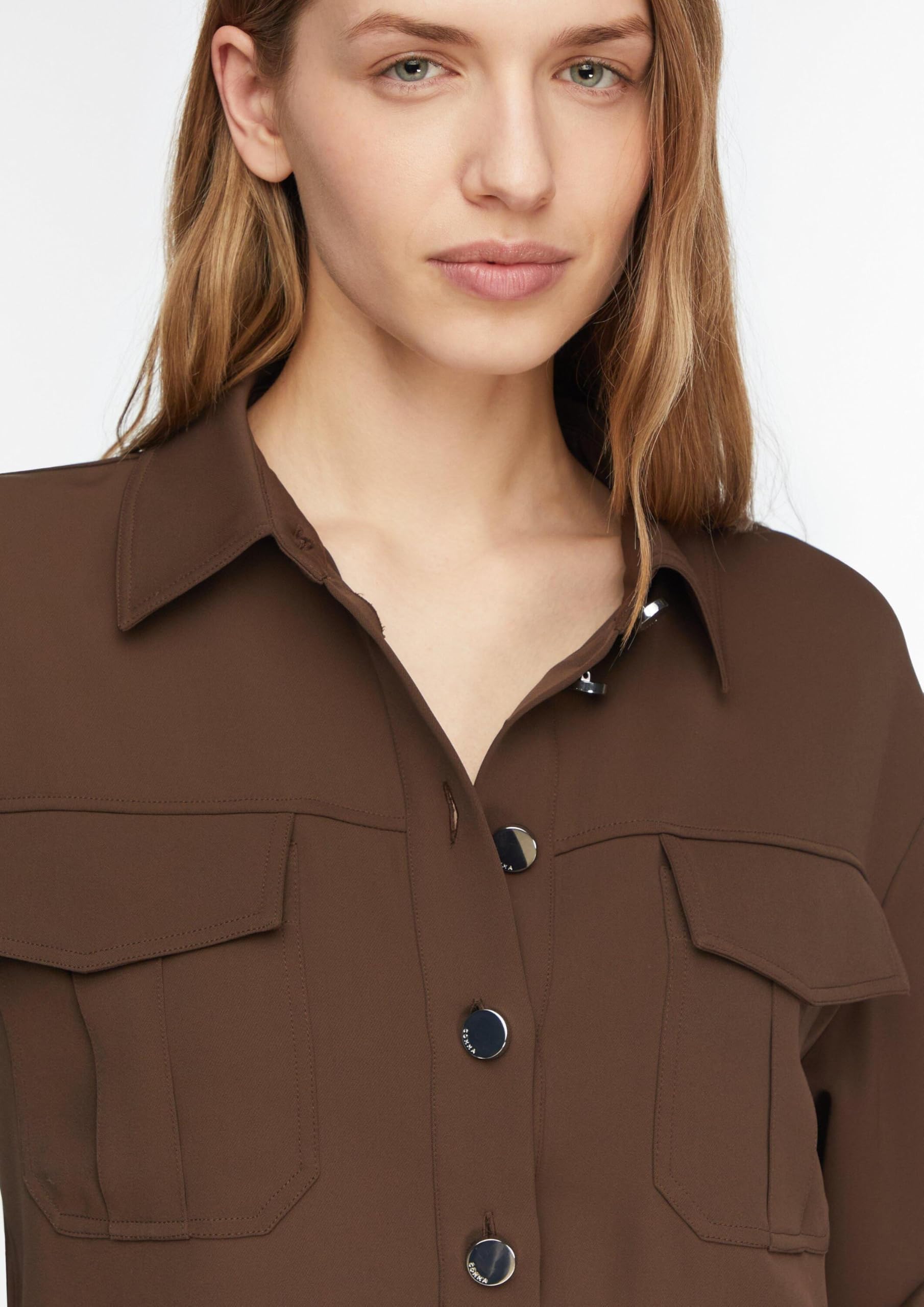 comma-bluse-hemdkragen-brusttaschen-knopfleiste-creme image 4