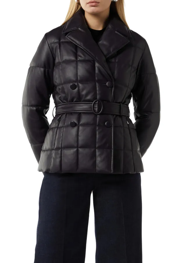 comma-steppjacke-damen-gr-38-schwarz-lederimitat image 1