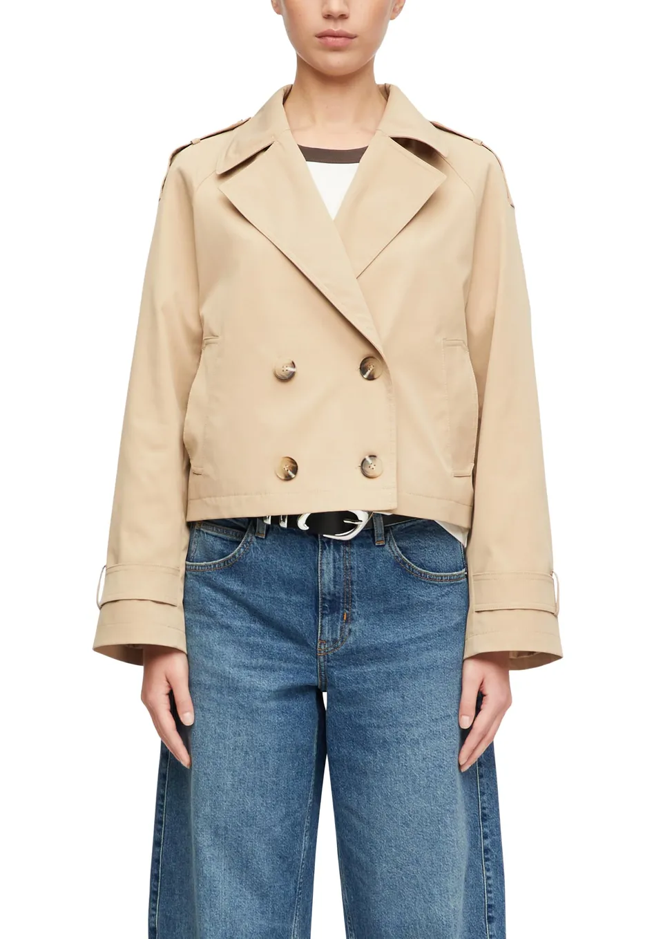 comma-outdoor-jacke-twill-trenchjacke-gr-34-relaxed-fit image 1