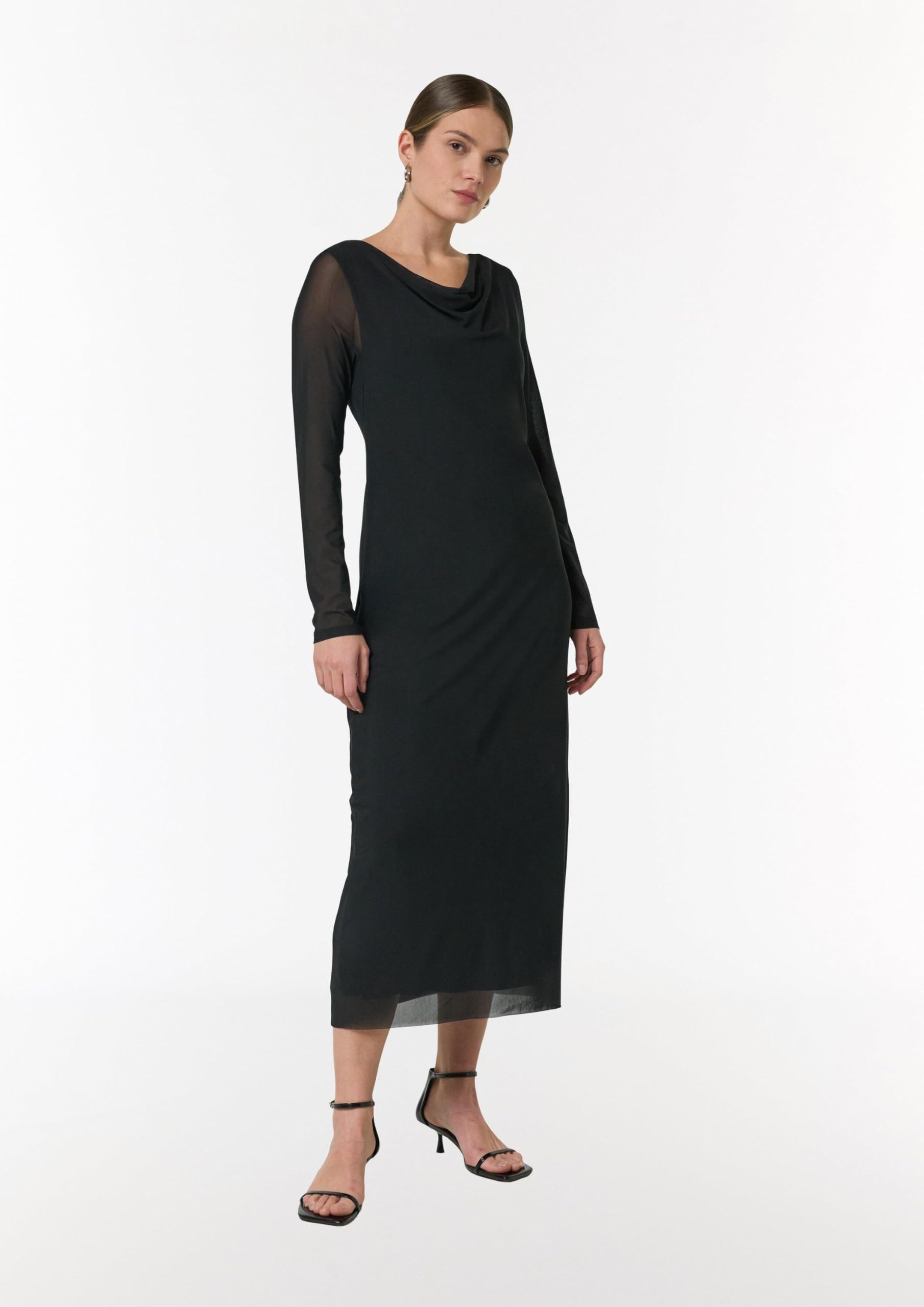 comma-2158110-kleid-mit-mesh-damenkleid-gr-40 image 6