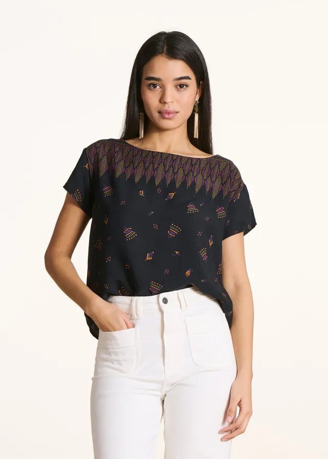 la-f-e-marabout-e-tops-t-shirts-figeac-top-schwarz-ethnomuster image 1