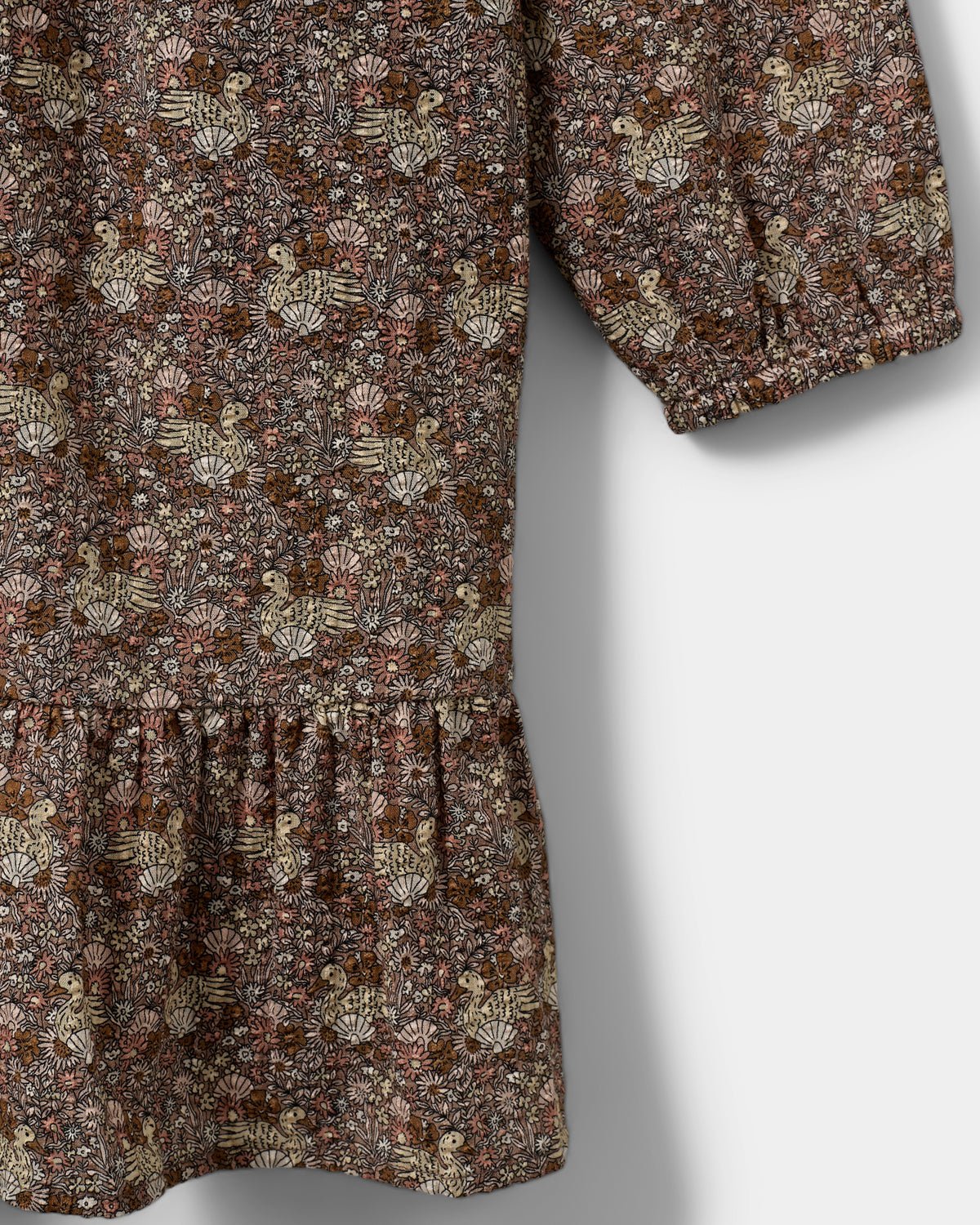 sofie-schnoor-kids-ally-kleid-braun-blumen-100-baumwolle image 3