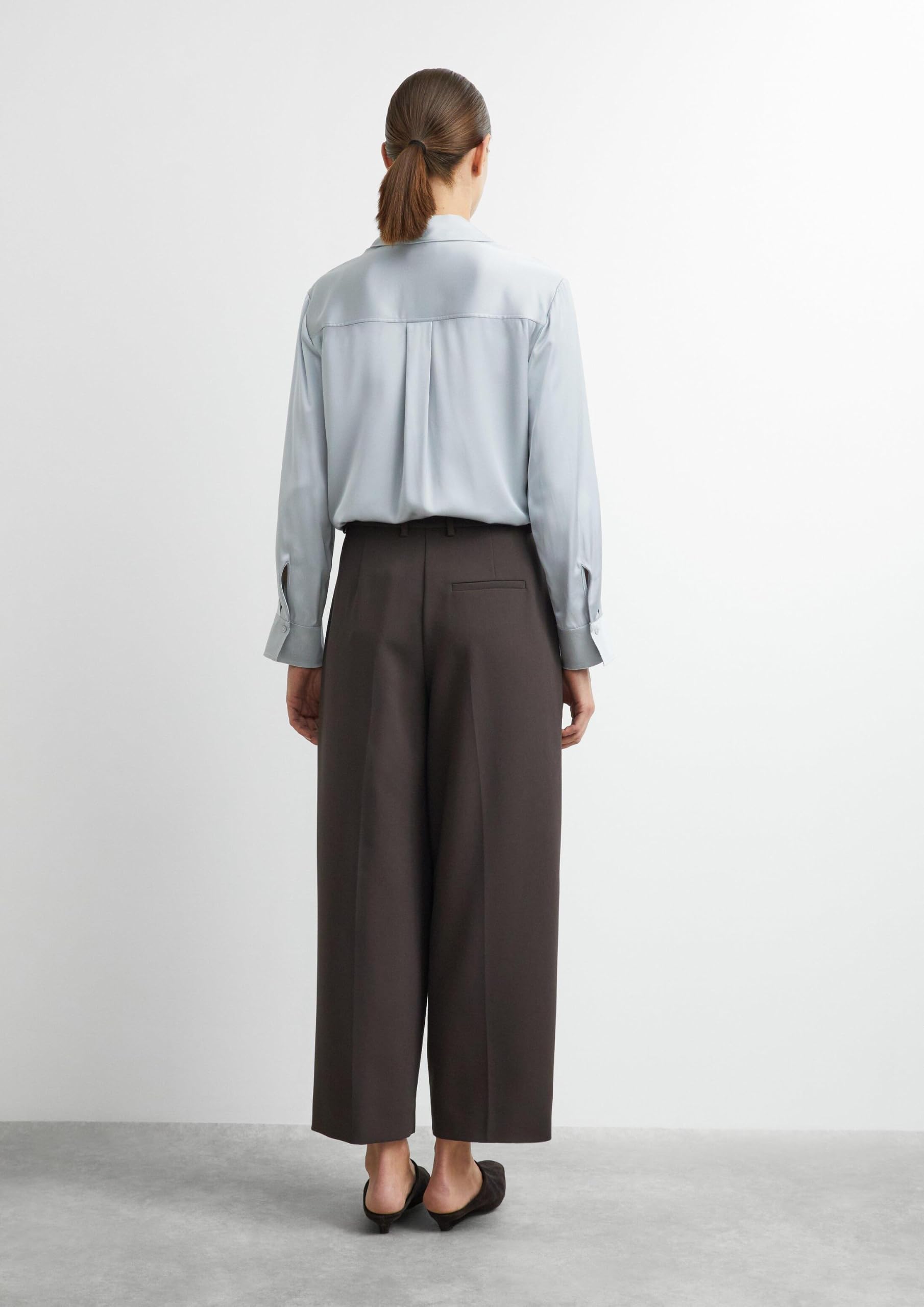 comma-hose-wide-leg-nadelstreifen-g-rtel-dunkelbraun image 6