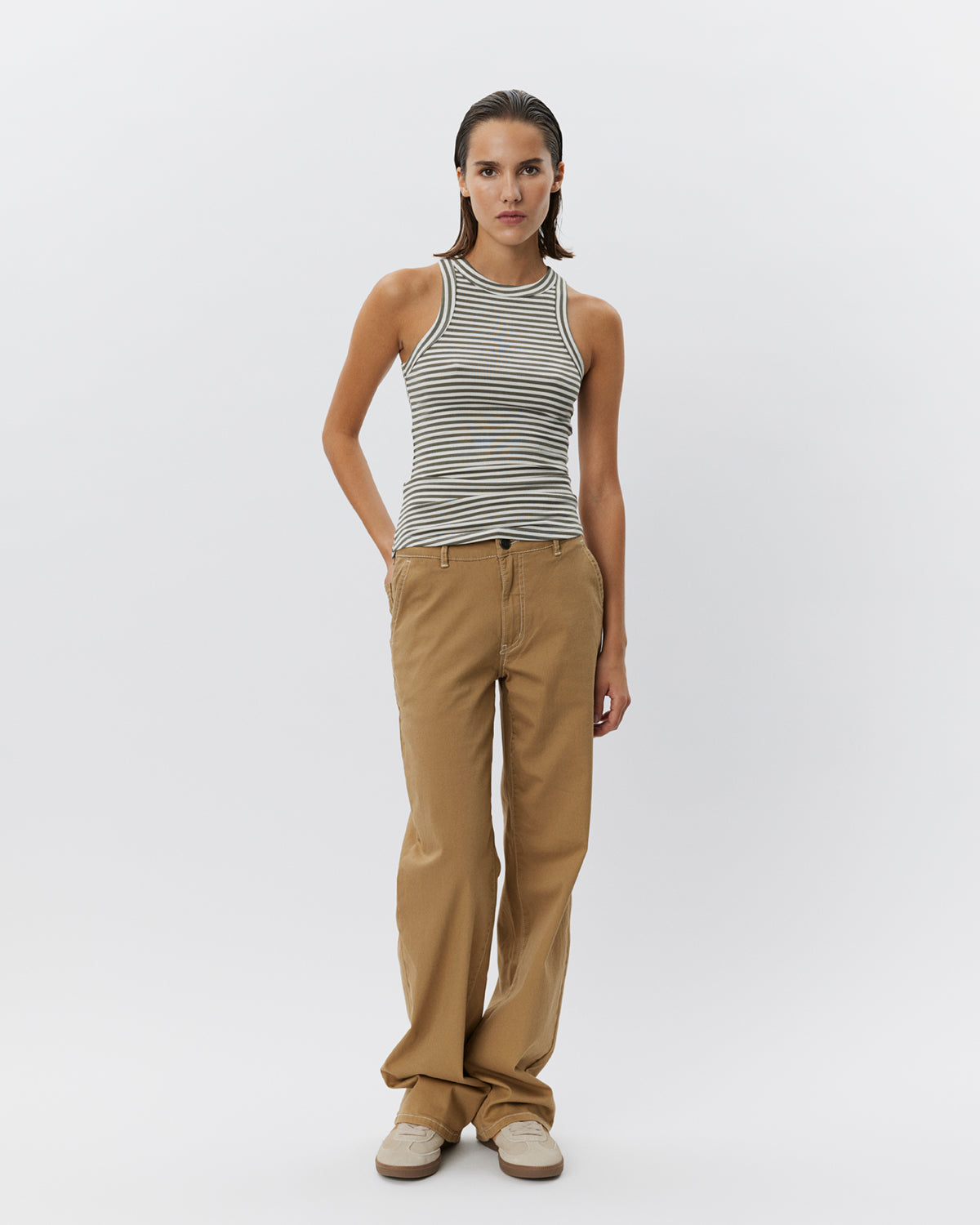 sofie-schnoor-women-julliesw-top-army-striped-viskose image 2