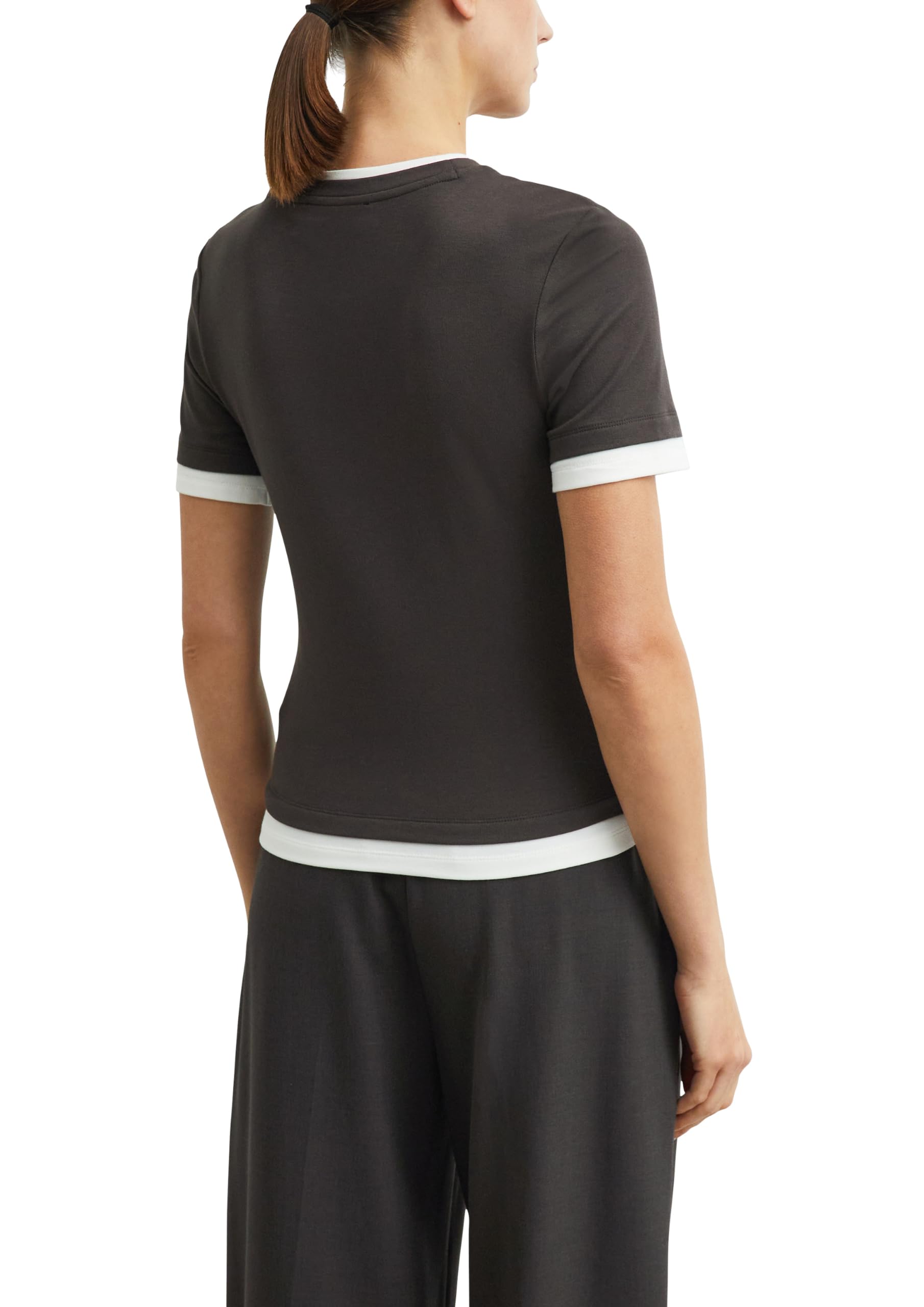 comma-tops-t-shirt-layeringoptik-gr-46-strickjersey image 2