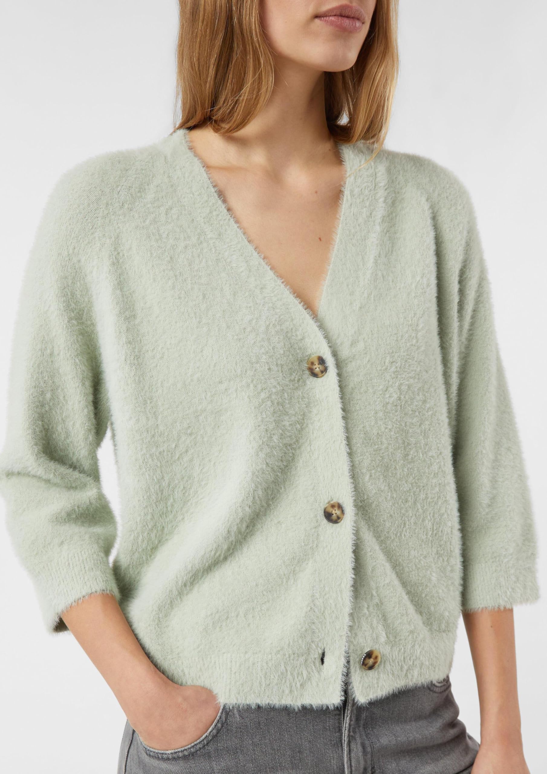 comma-jackets-strickjacke-v-ausschnitt-wei image 3