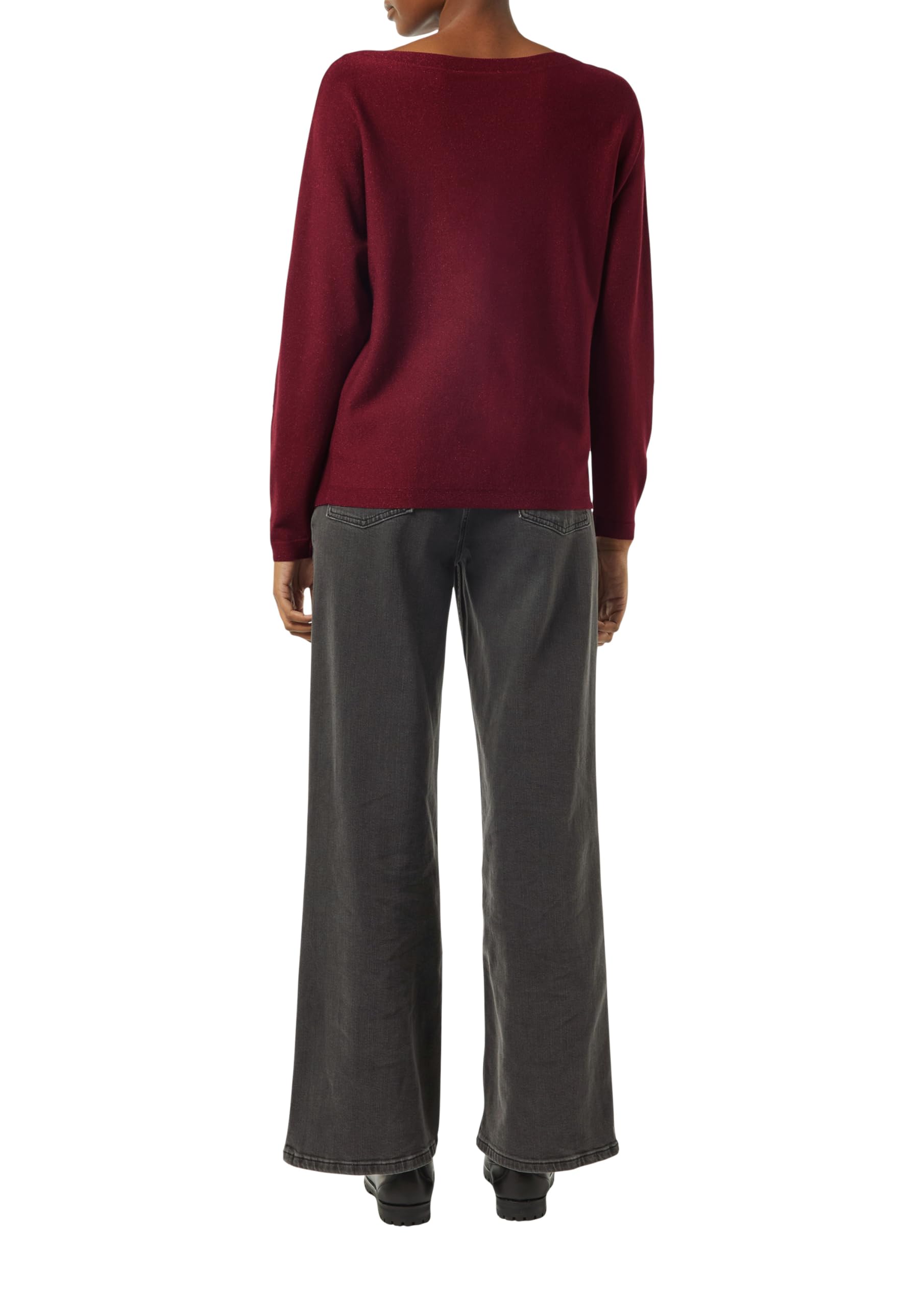comma-strickpullover-glitzergarn-schwarz-bordeaux image 7