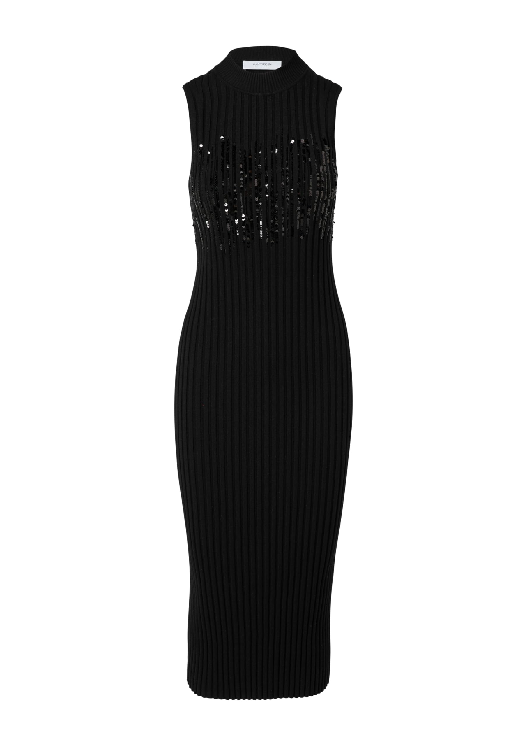 comma-dresses-strickkleid-stehkragen-pailletten-damen-gr-e-46 image 3