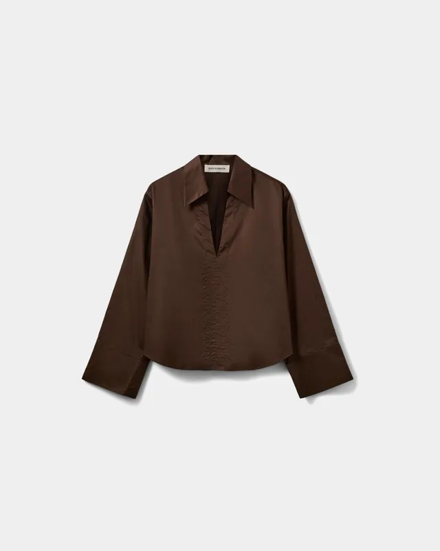 sofie-schnoor-women-anoasw-oversize-bluse-braun-baumwolle image 1