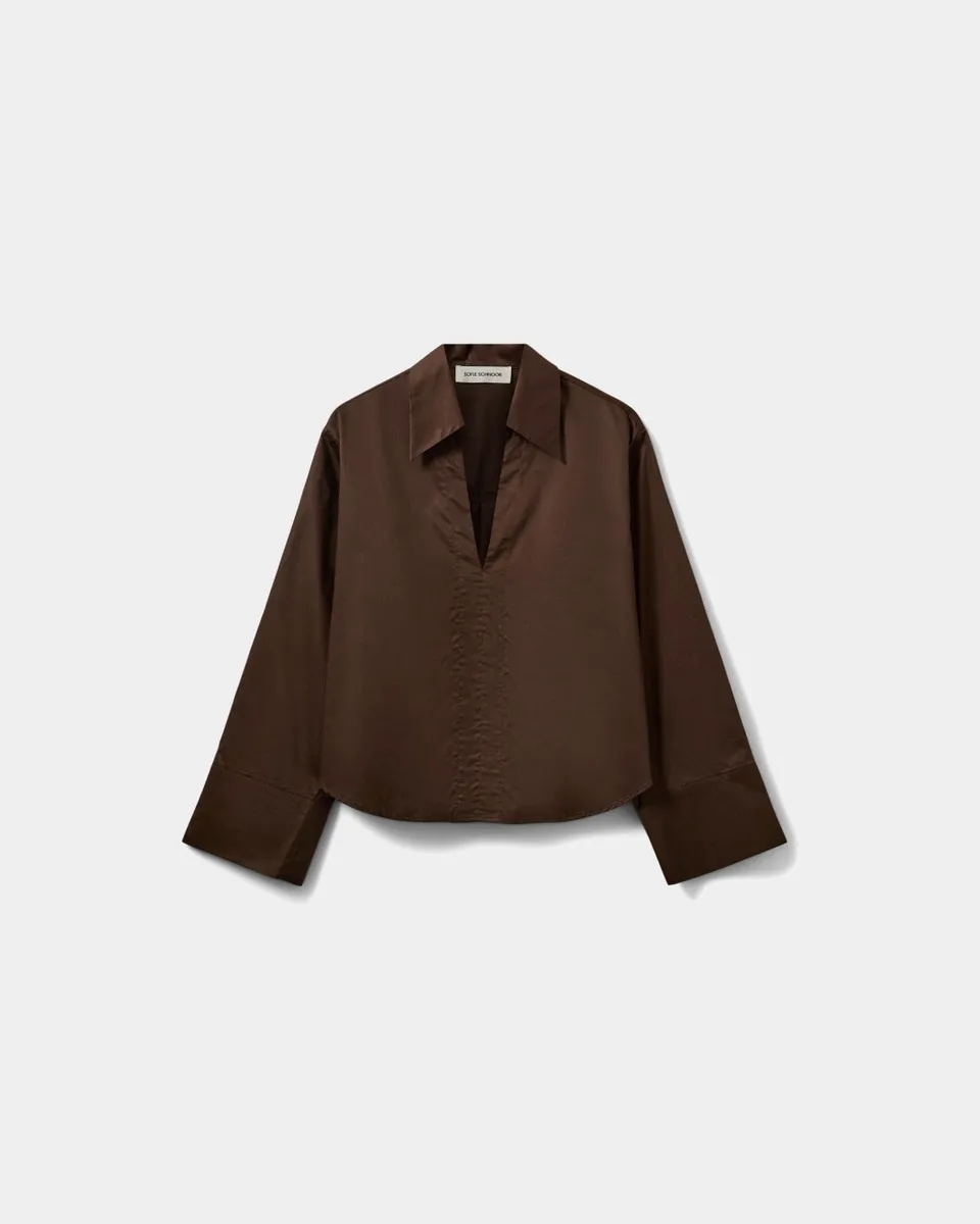 sofie-schnoor-women-anoasw-oversize-bluse-braun-baumwolle image 1