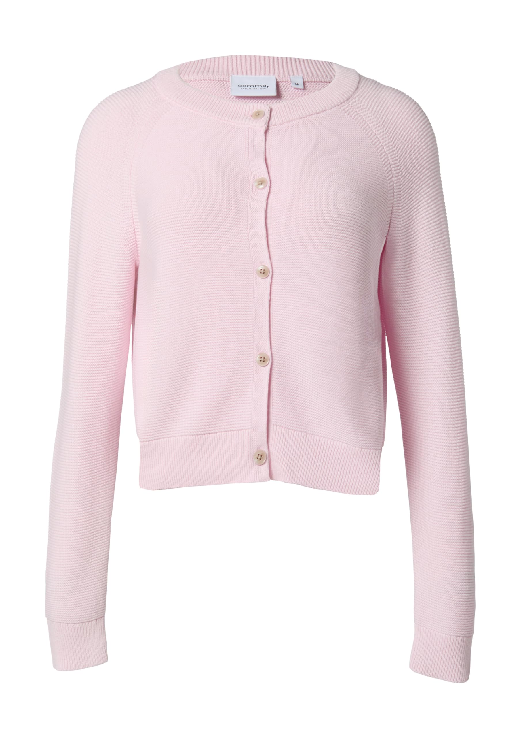 comma-kurze-strickjacke-cardigan-raglan-sandfarben-knopfleiste image 3