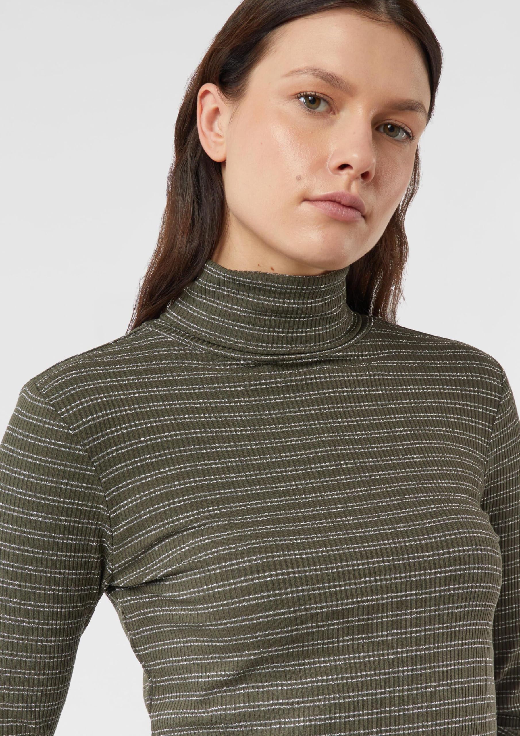 comma-rollkragenshirt-glitzergarn-gestreift-shirt-gr-38 image 3