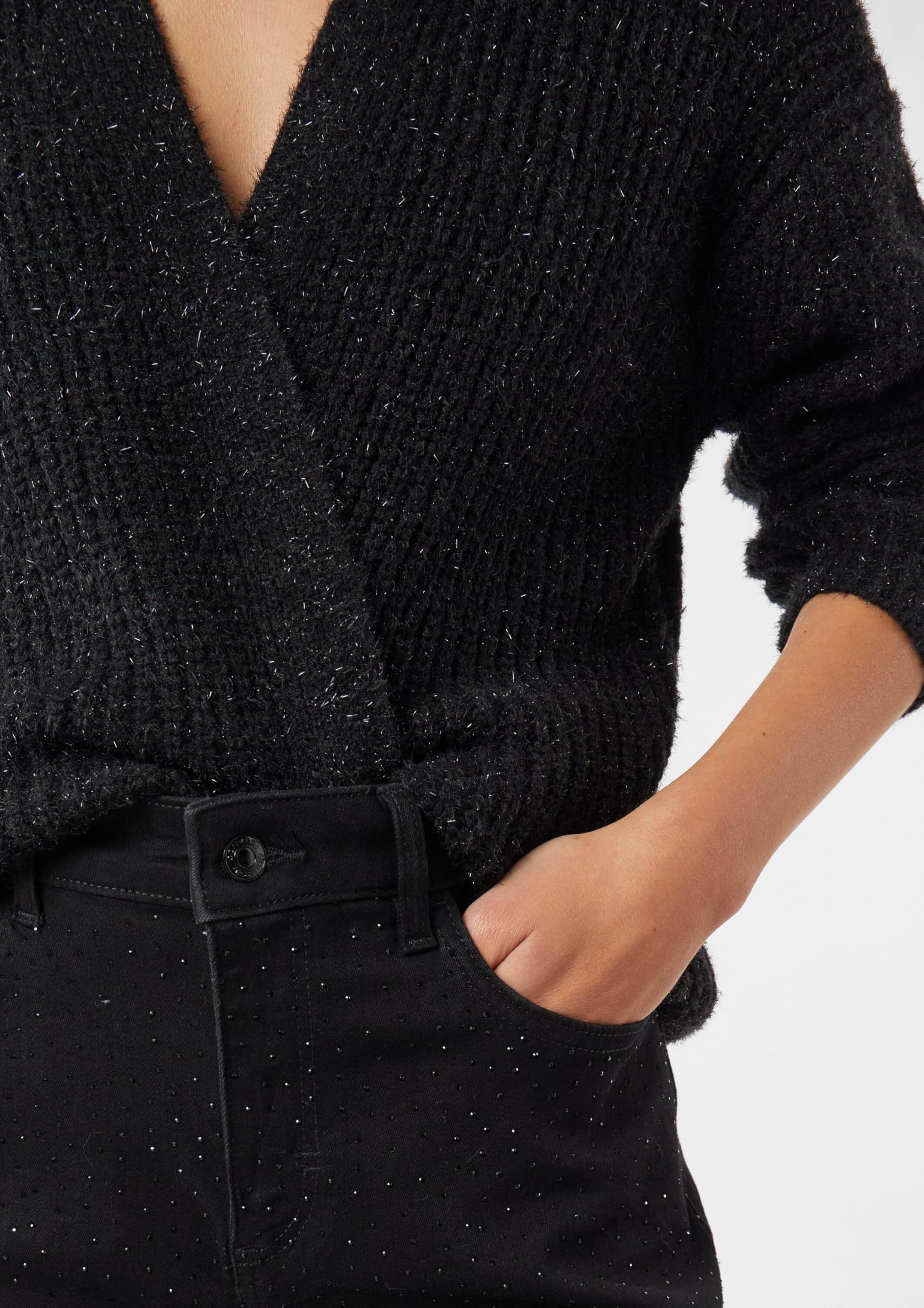 comma-strickcardigan-gr-42-mit-glitzergarn-knopf image 4