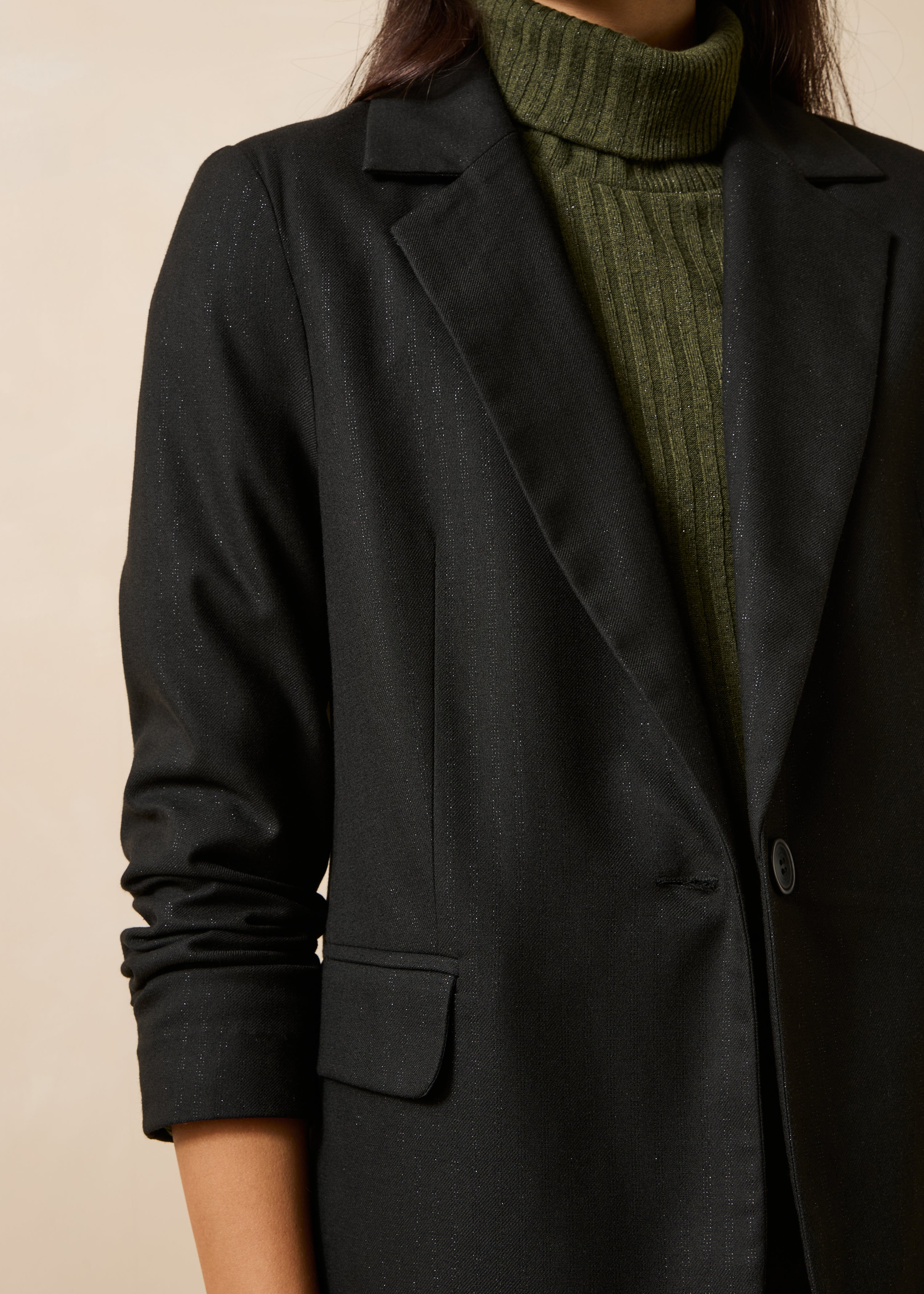 la-f-e-marabout-e-galina-blazer-schwarz-gestreift image 5