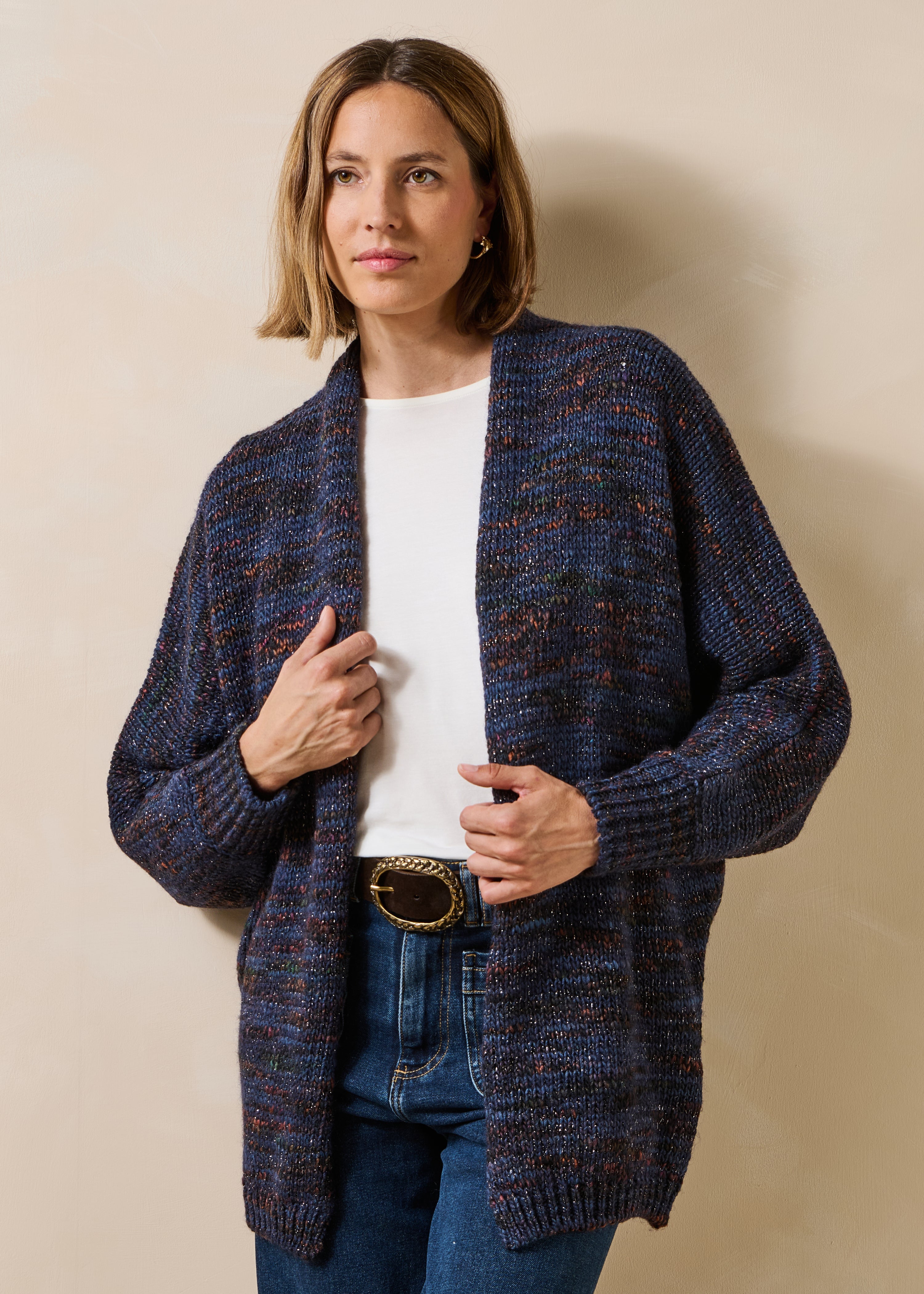 la-f-e-marabout-e-camillo-strickweste-blau-oversize-wolle image 2