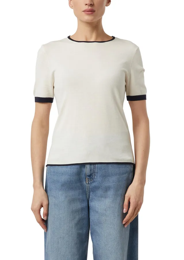 comma-feinstrick-shirt-damen-wei-gr-42-kontrast image 1