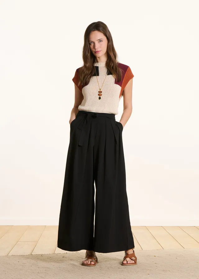 la-f-e-marabout-e-espo-hose-schwarz-weit-bindeg-rtel image 1