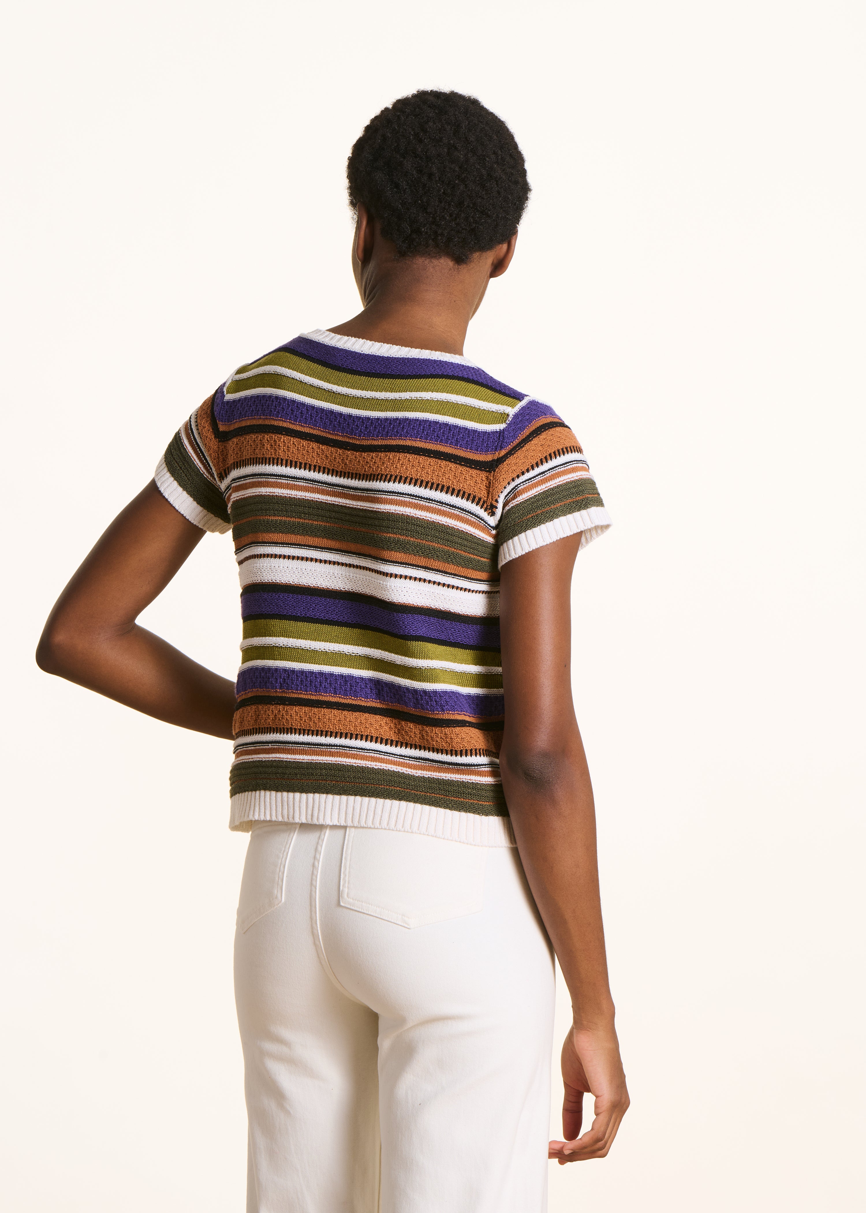 la-f-e-marabout-e-foxini-pullover-streifen-khaki-camel image 3