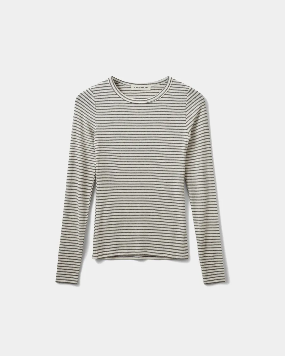 sofie-schnoor-women-petricia-snos704-shirt-grau-gestreift image 1