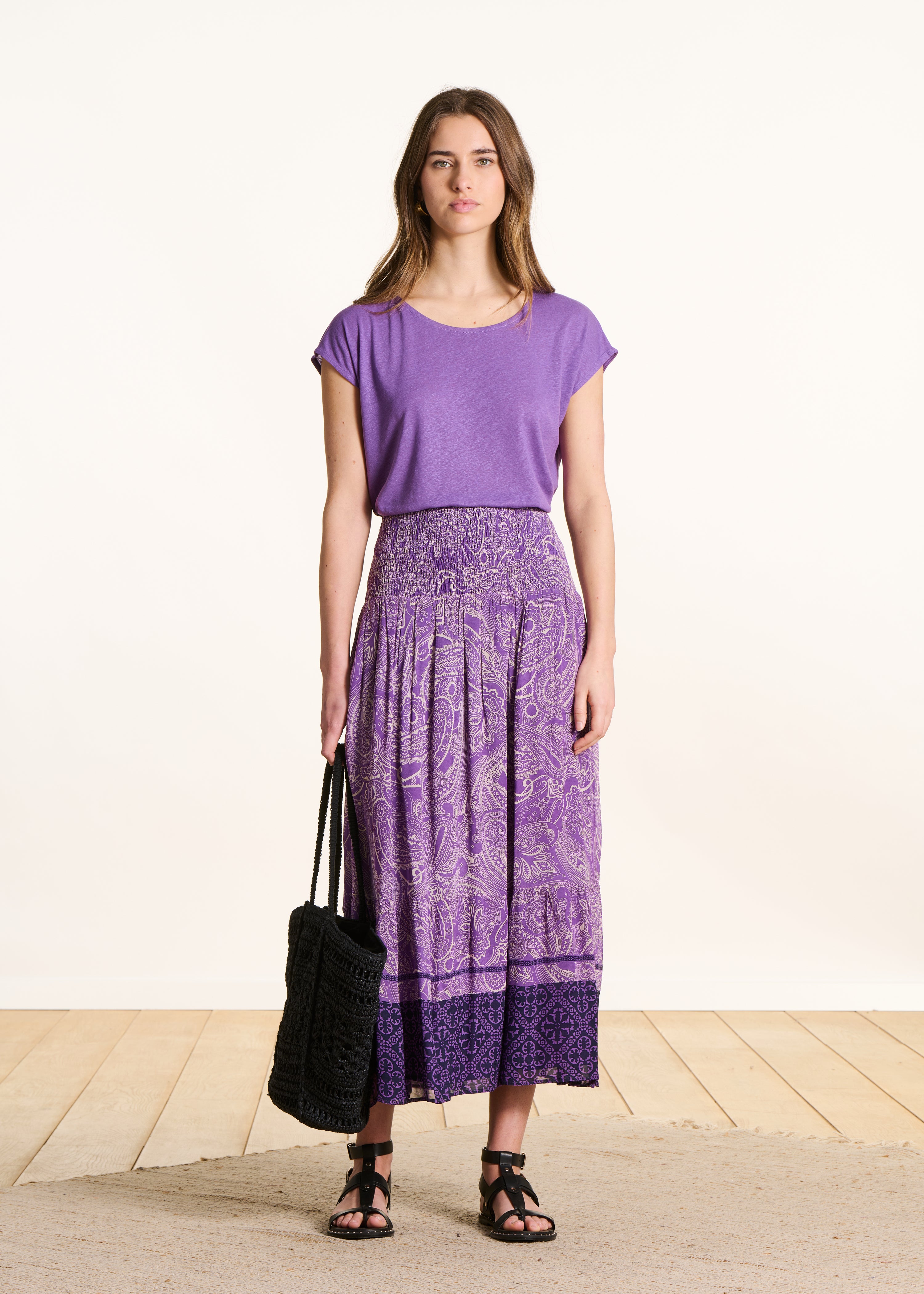 la-f-e-marabout-e-t-shirt-lyocell-leinen-violett-rundhals image 2