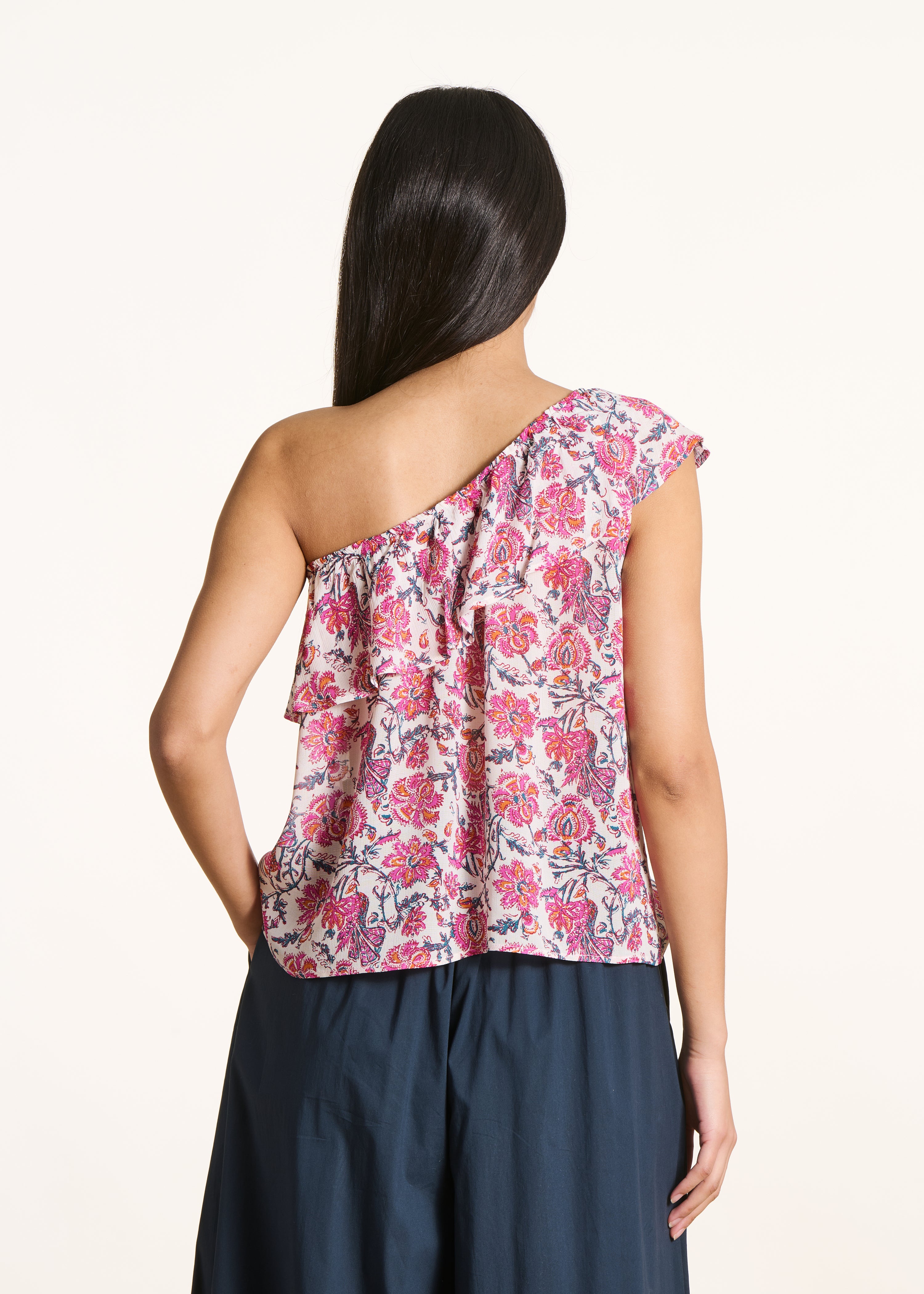 la-f-e-marabout-e-top-farala-rosa-crop-one-shoulder image 3