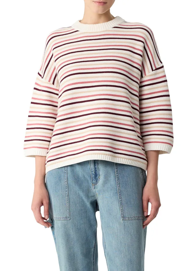 comma-strickpullover-streifen-relaxed-fit-xs-3-4-arm image 1