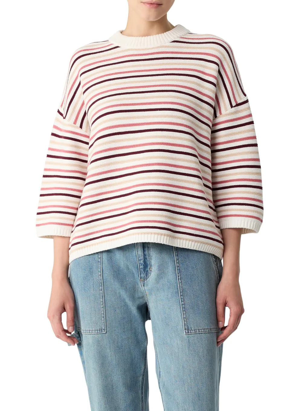 comma-strickpullover-streifen-relaxed-fit-xs-3-4-arm image 1