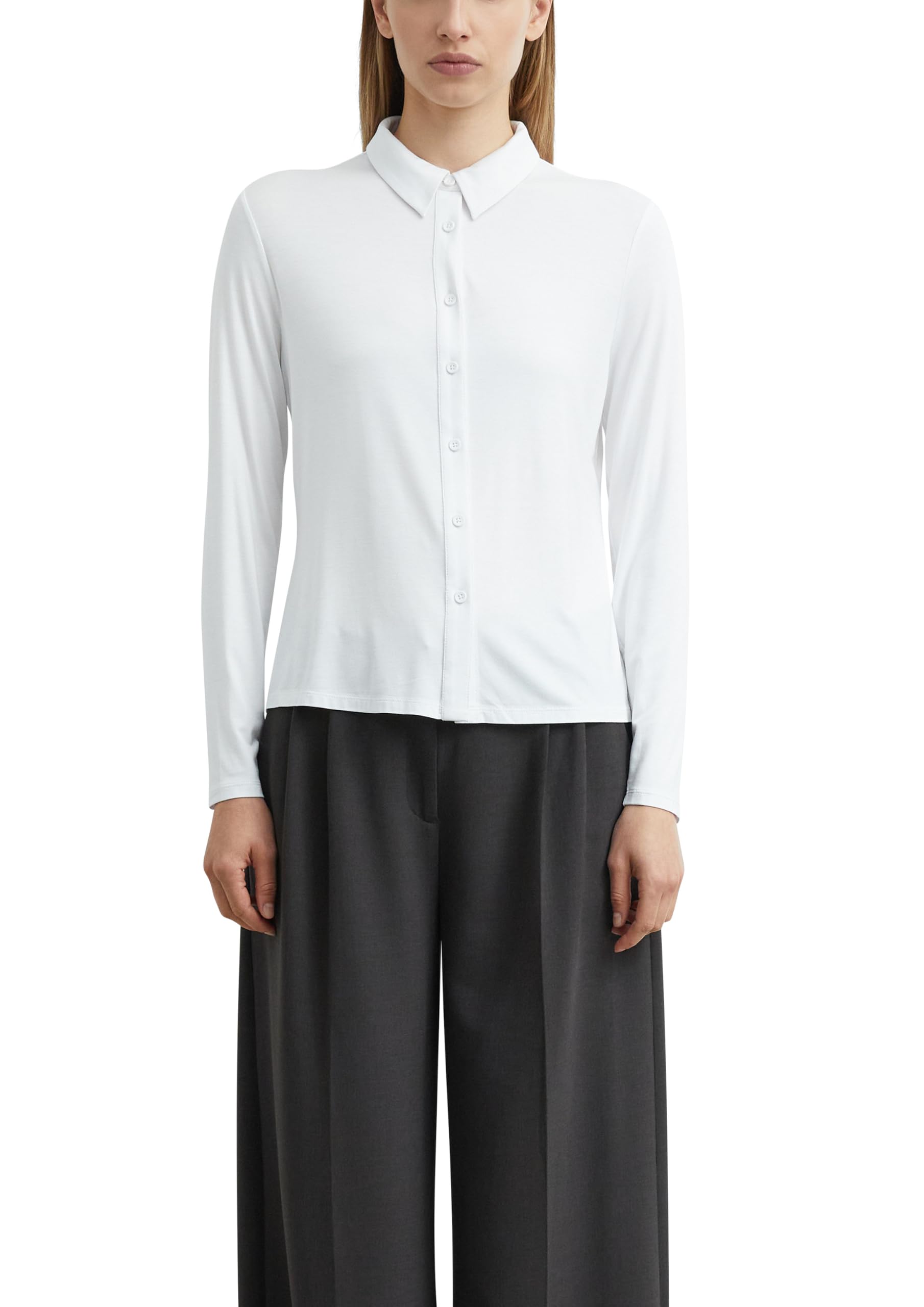 comma-jersey-bluse-hemdkragen-gr-34 image 1