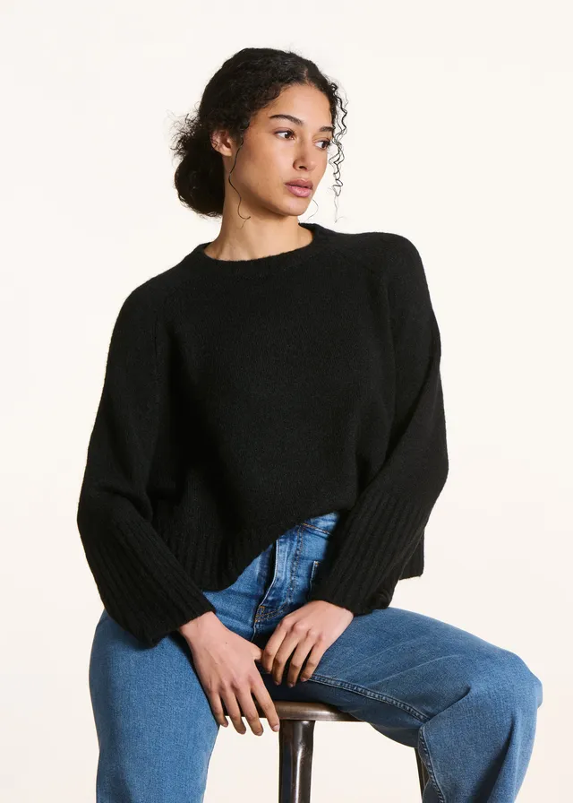 la-f-e-marabout-e-fl-pu-filo-cape-pullover-schwarz-mohair-wolle image 1