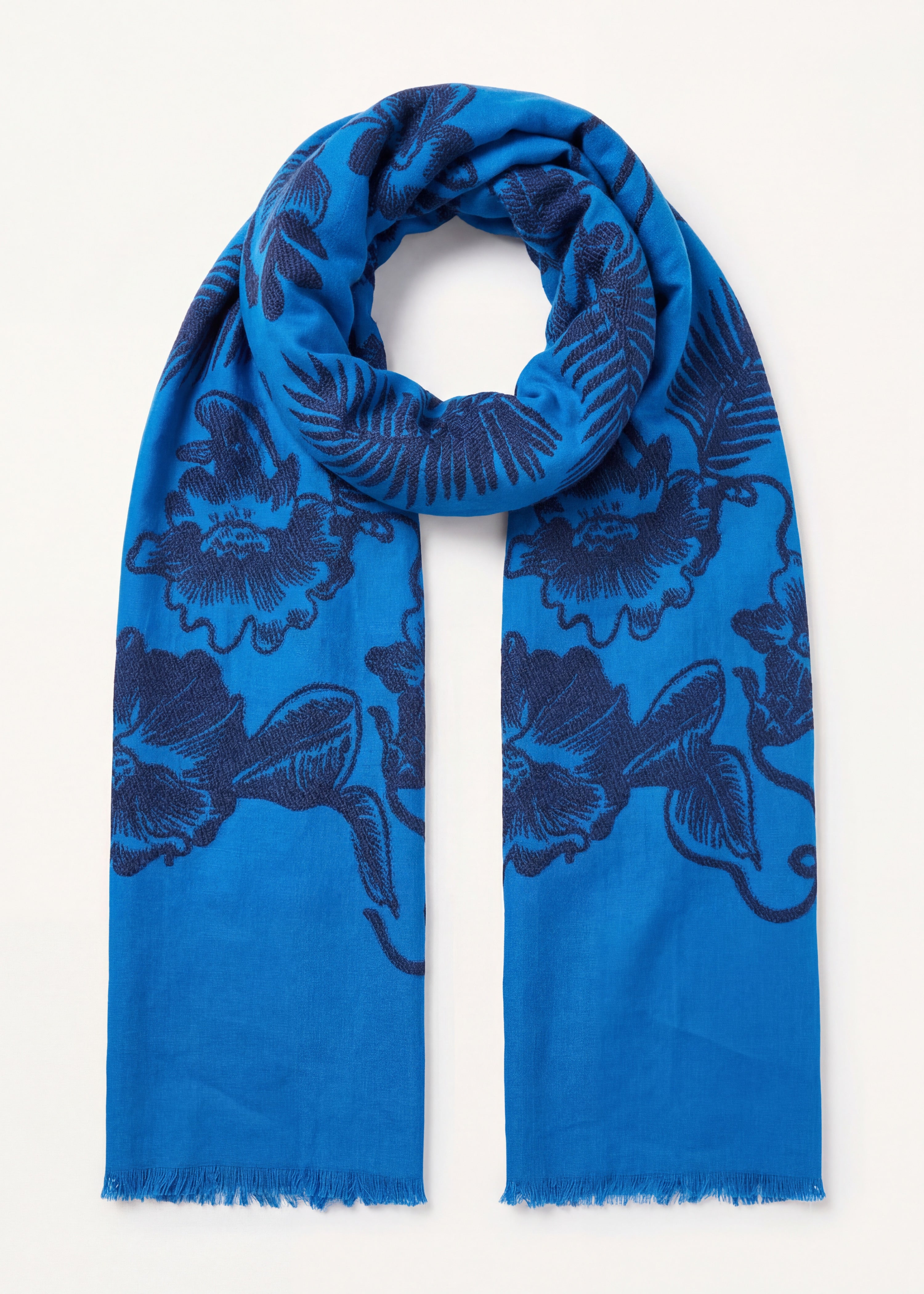 la-f-e-marabout-e-faniry-jacquard-schal-blau-tu-mit-fransen image 4
