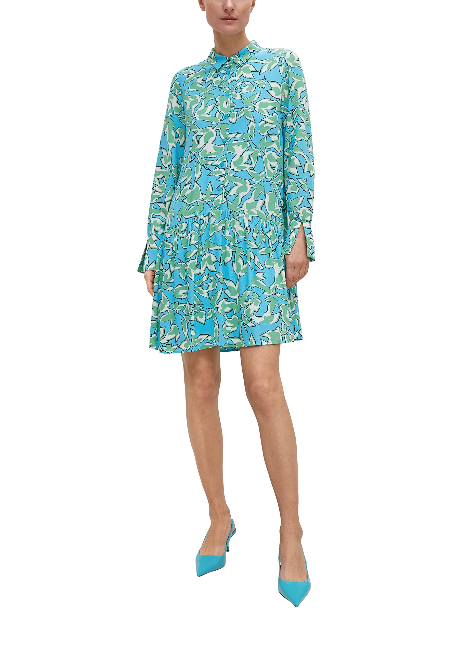 comma-damen-kleid-schwarz-alltags-kleid-gerade image 3