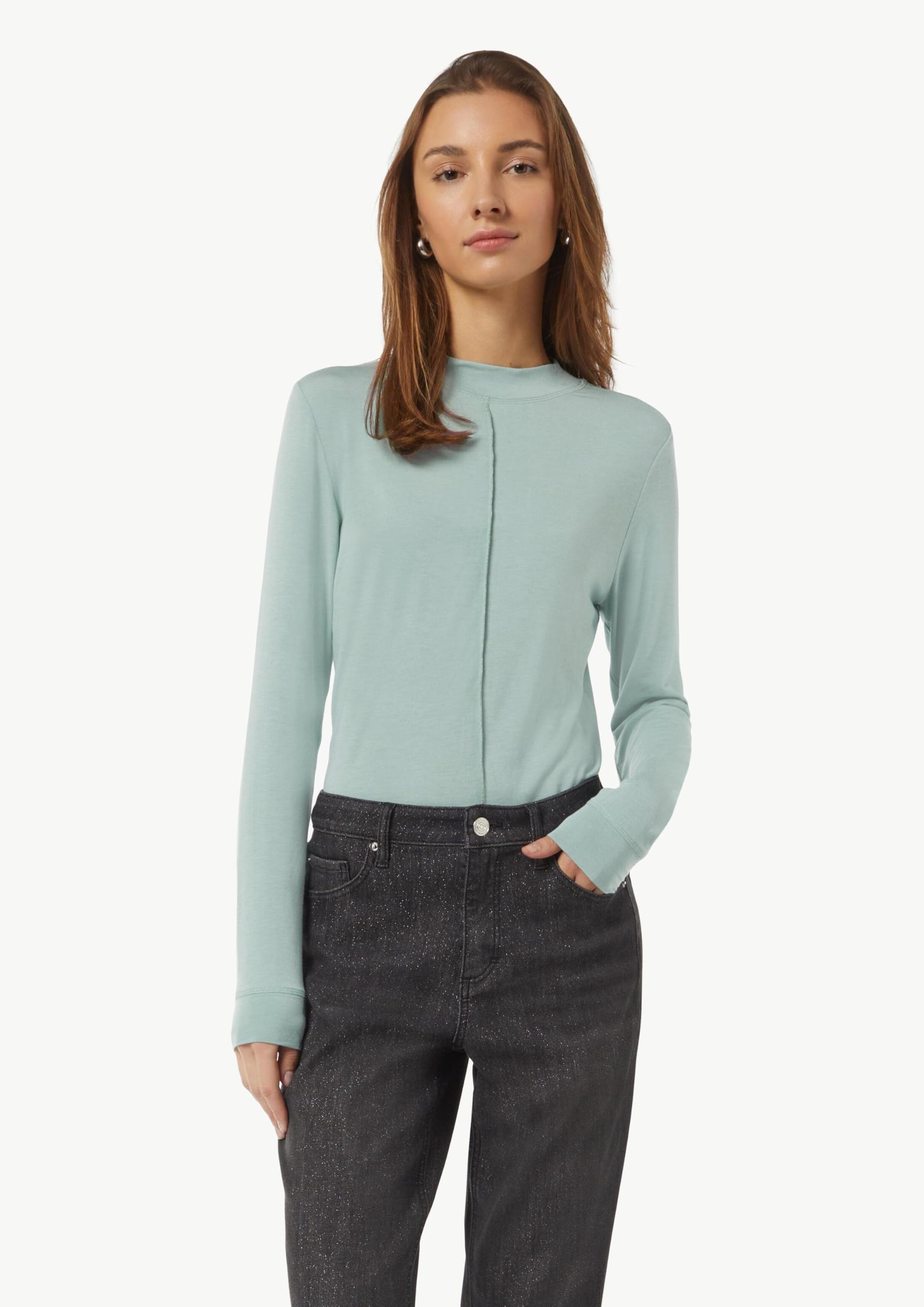 comma-langarmshirt-modal-damen-wei-mit-nahtdetail image 7