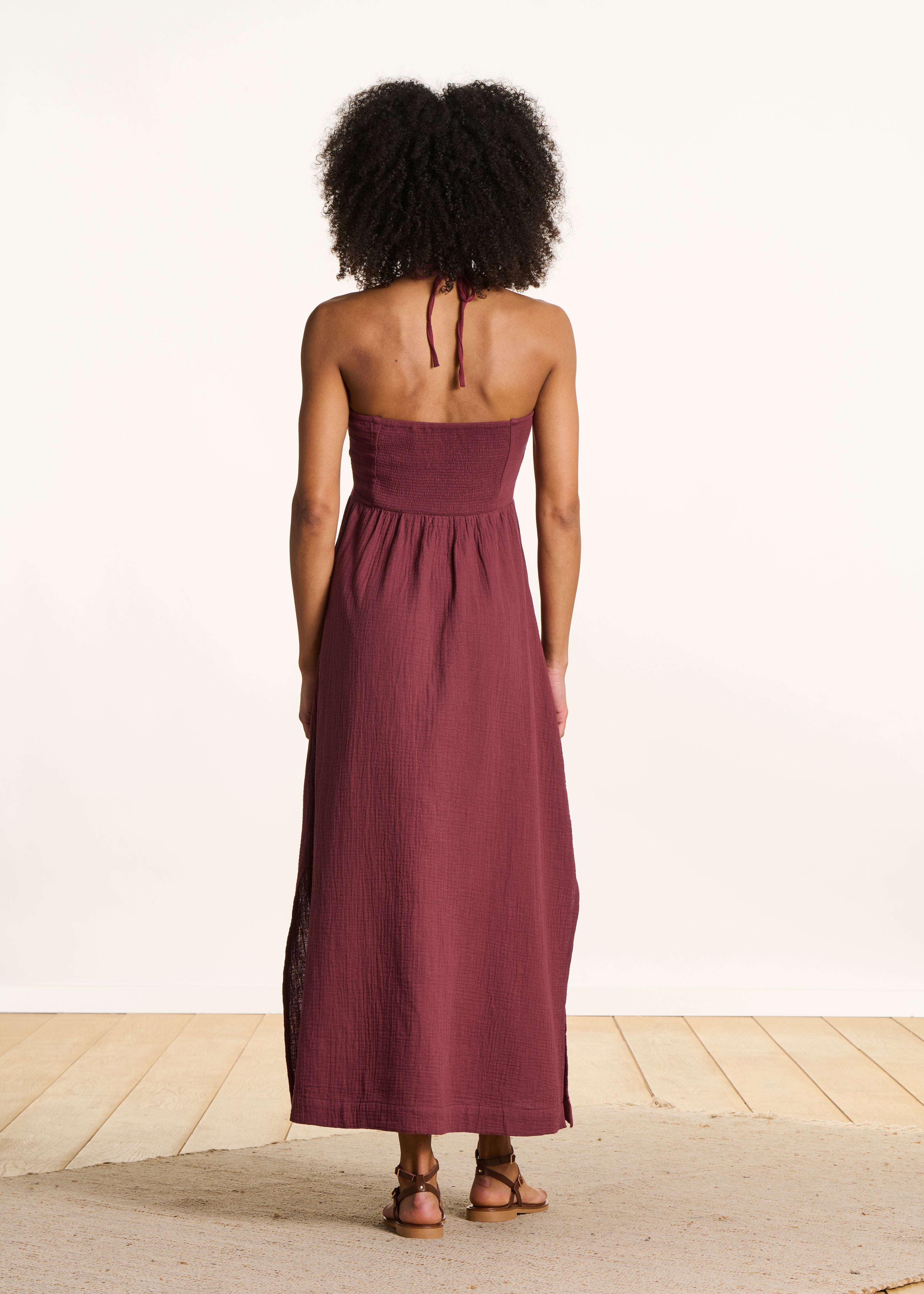 la-f-e-marabout-e-bustierkleid-mahogany-bio-baumwolle-lang image 4