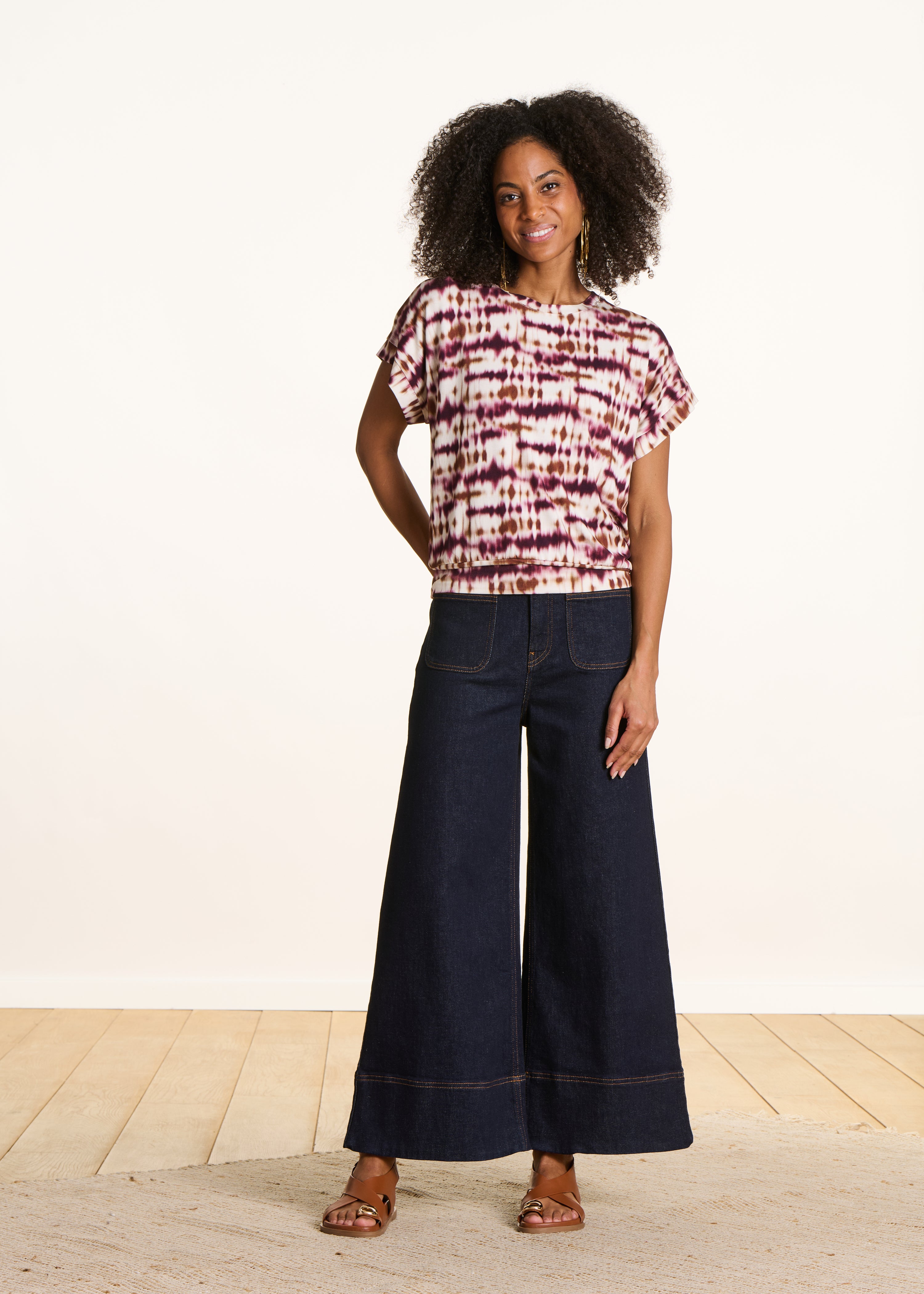 la-f-e-marabout-e-farfale-t-shirt-bordeaux-batik-gr-s-viskose image 2