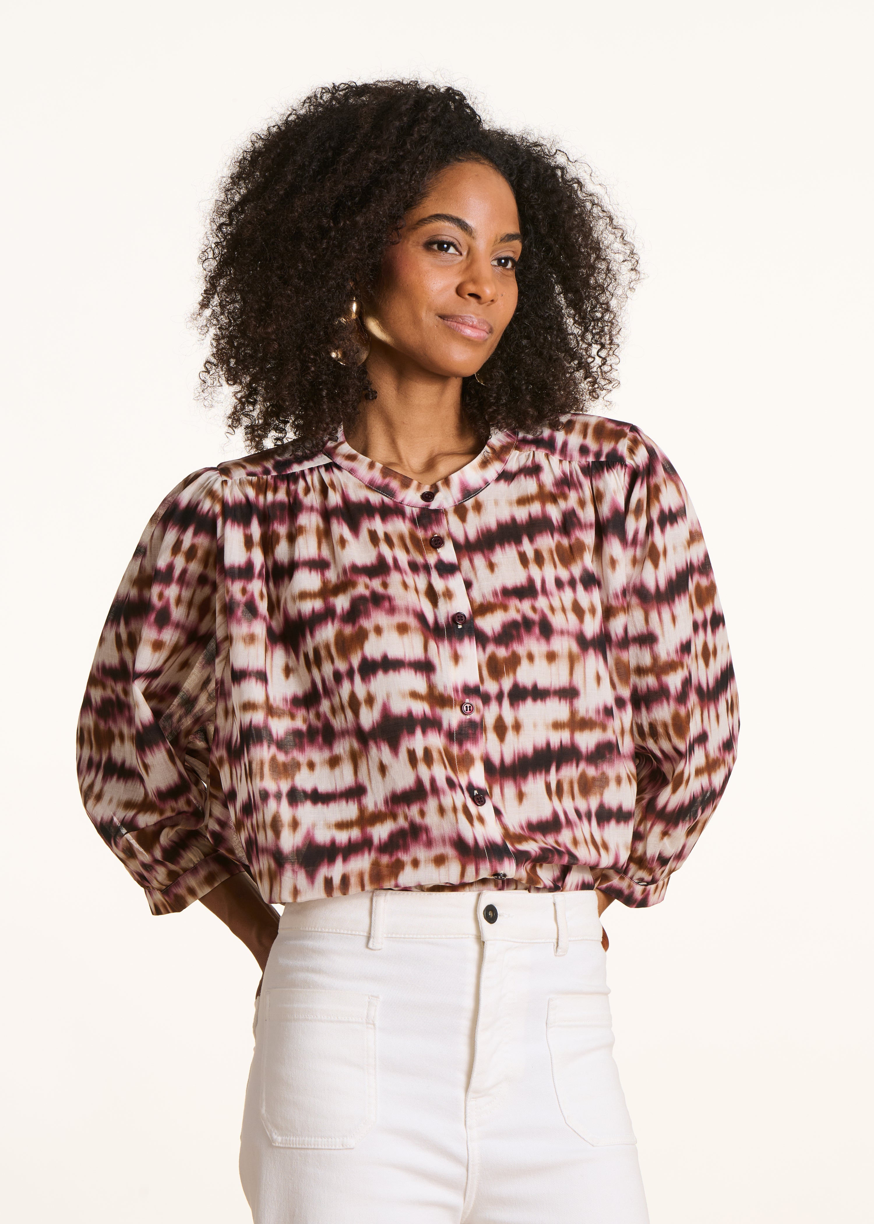 la-f-e-marabout-e-douwina-bluse-bordeaux-bio-baumwolle image 1