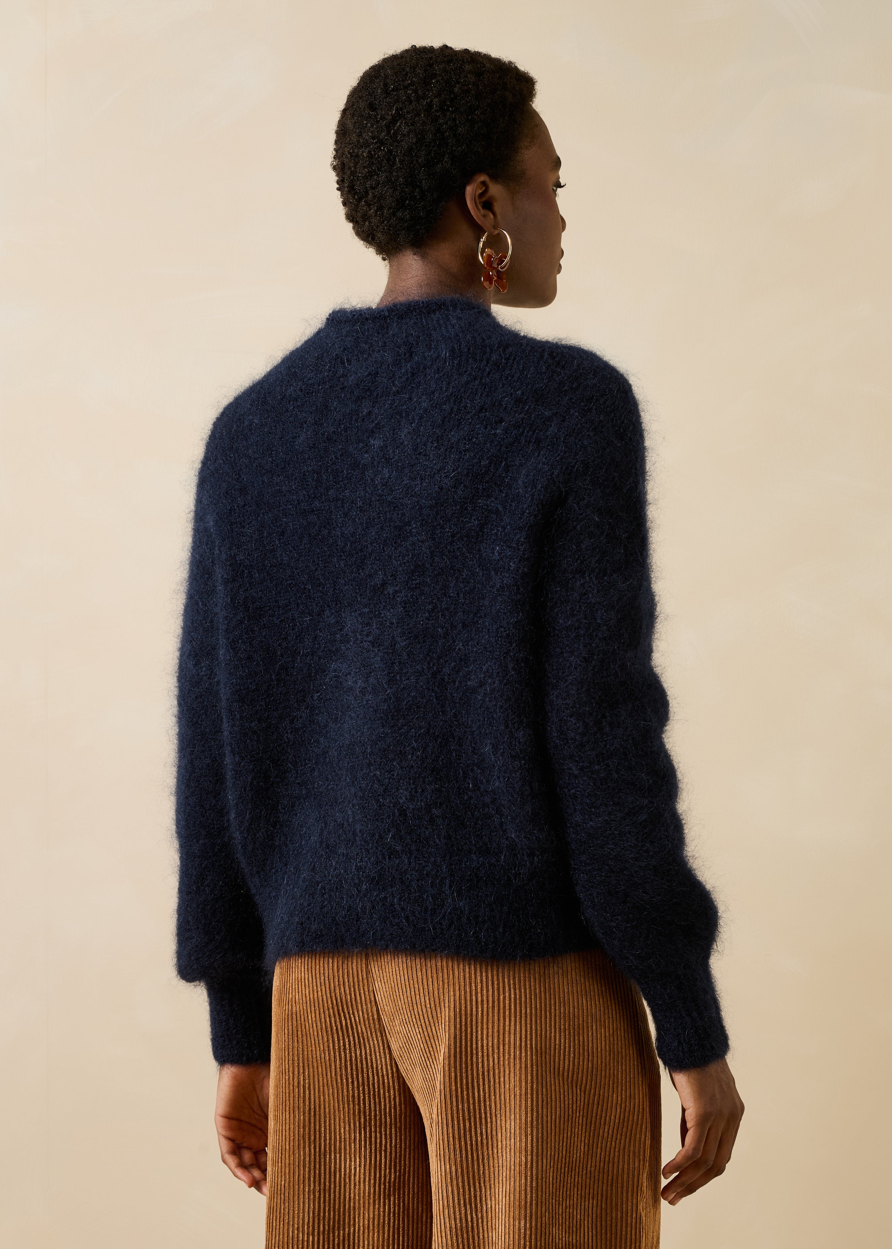 la-f-e-marabout-e-genesio-pullover-blau-mohair-kurz image 3